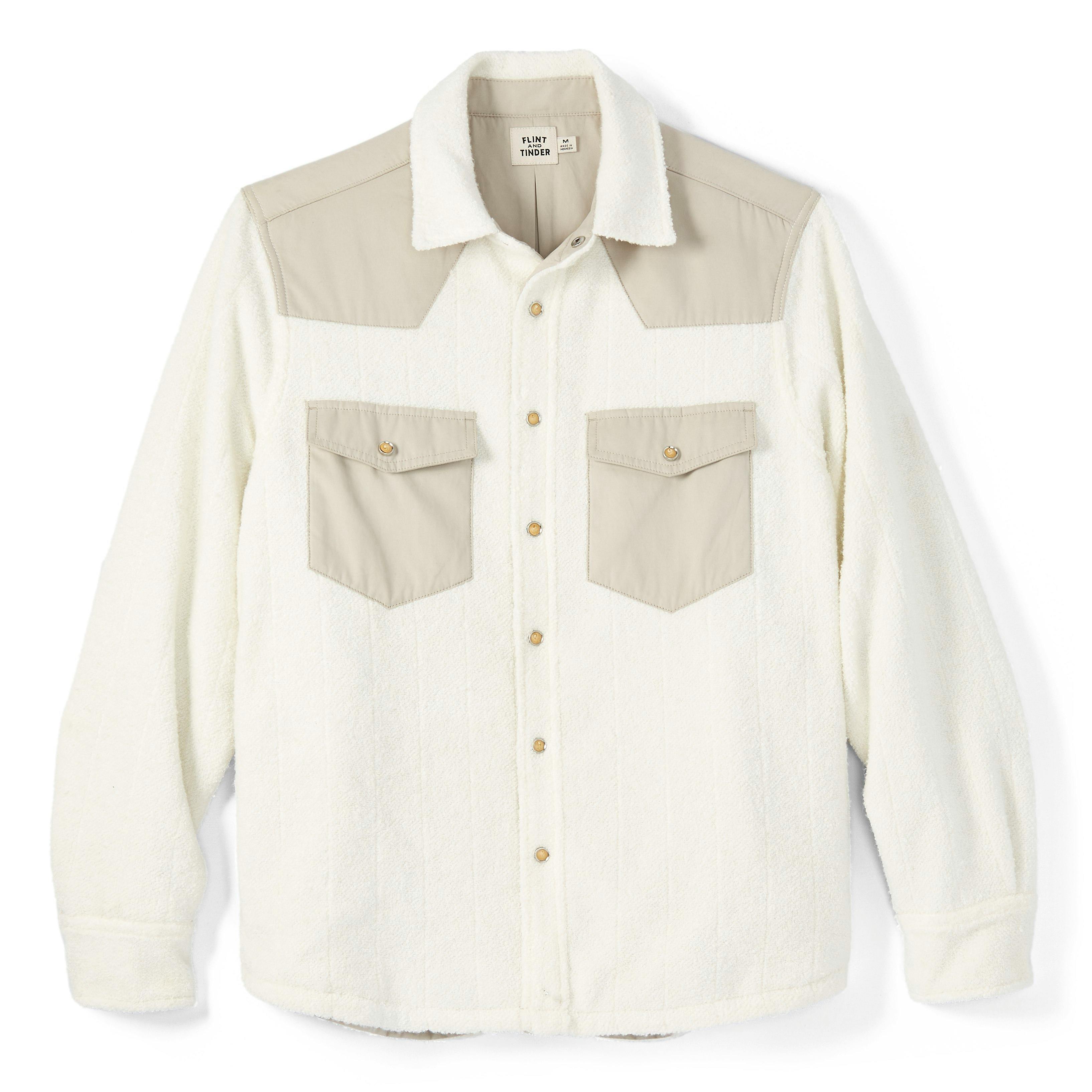 Sherpa-Lined Quilted Overshirt