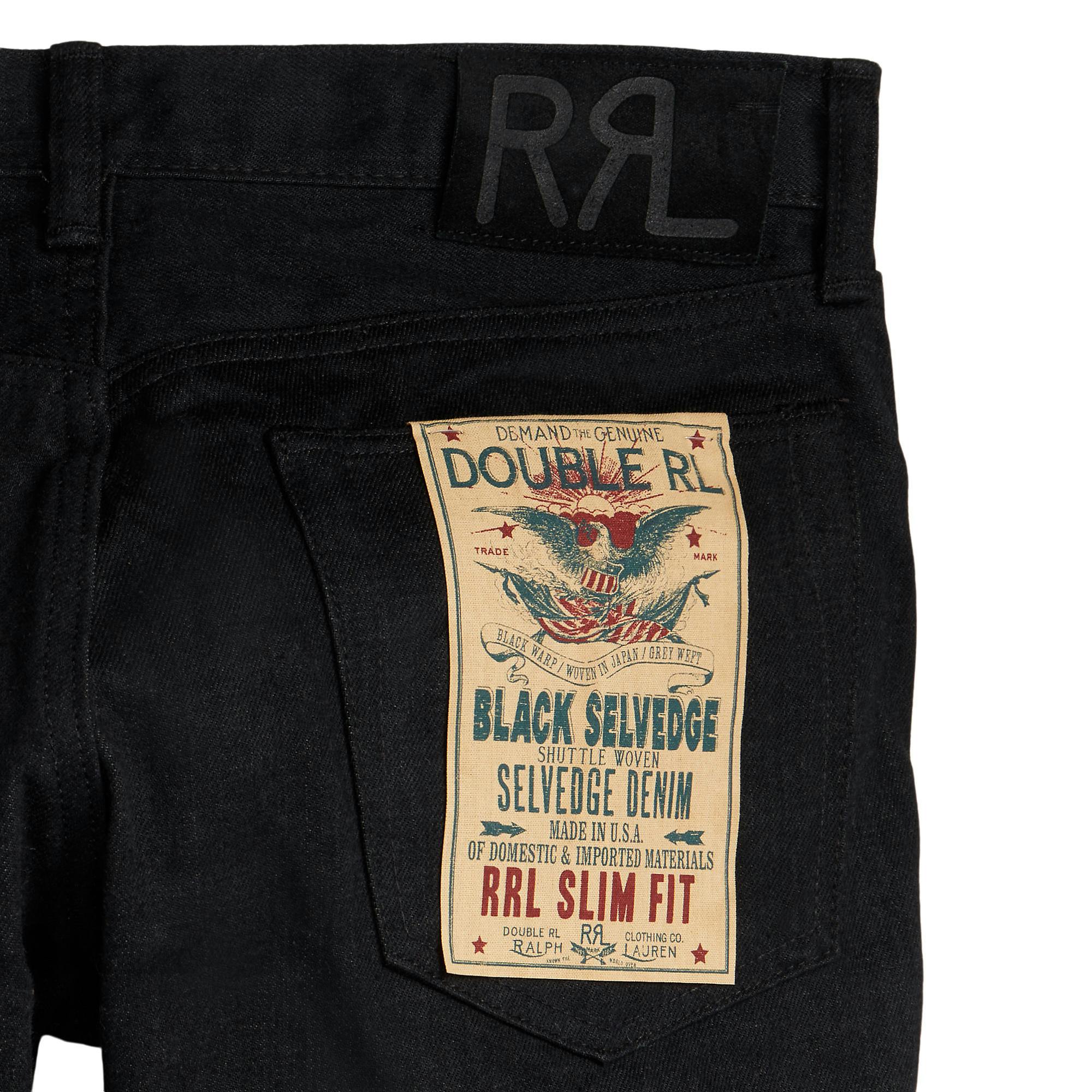 RRL Slim Fit Jeans Black