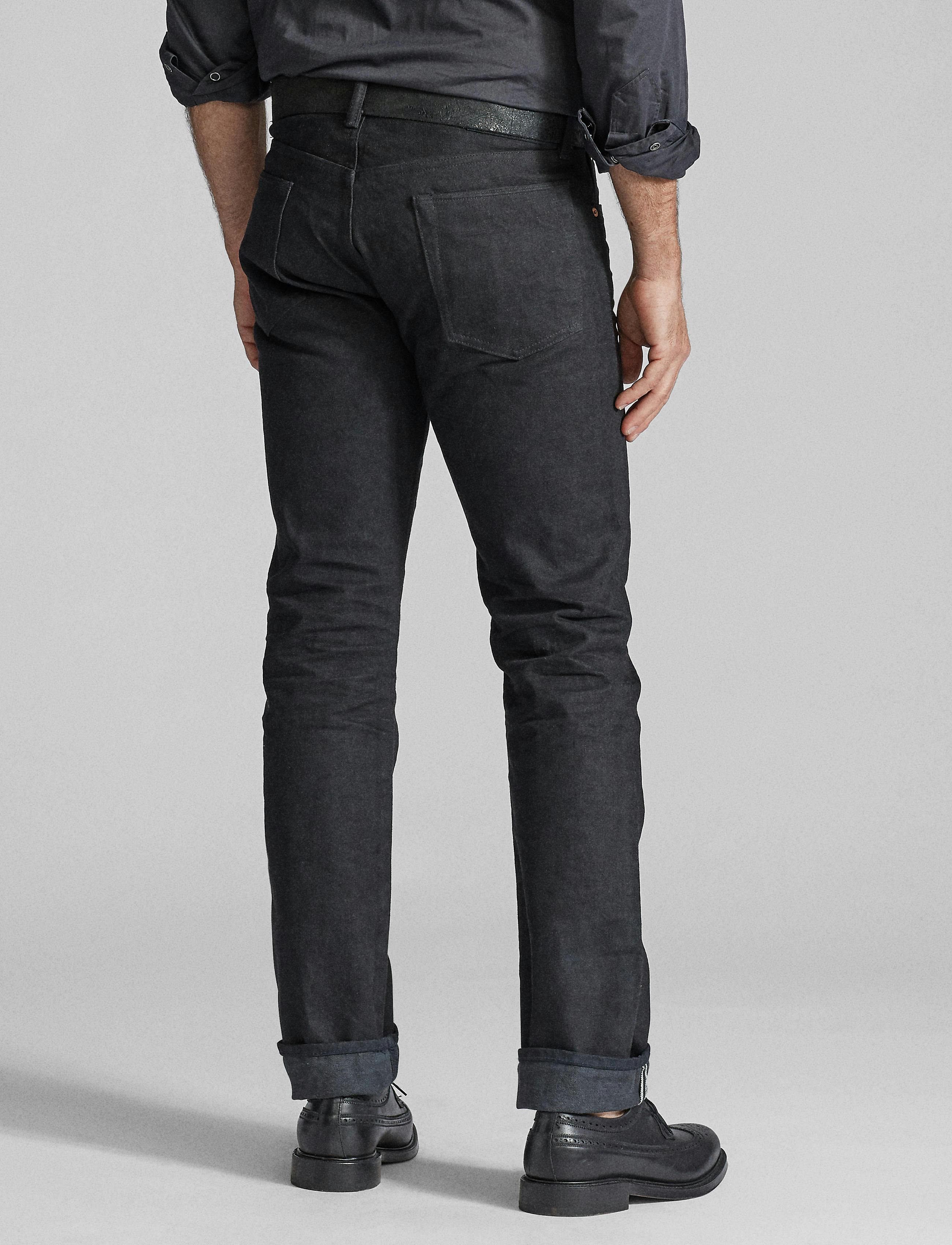 RRL Slim Fit Selvedge Denim Jeans - Black on Black | Jeans | Huckberry
