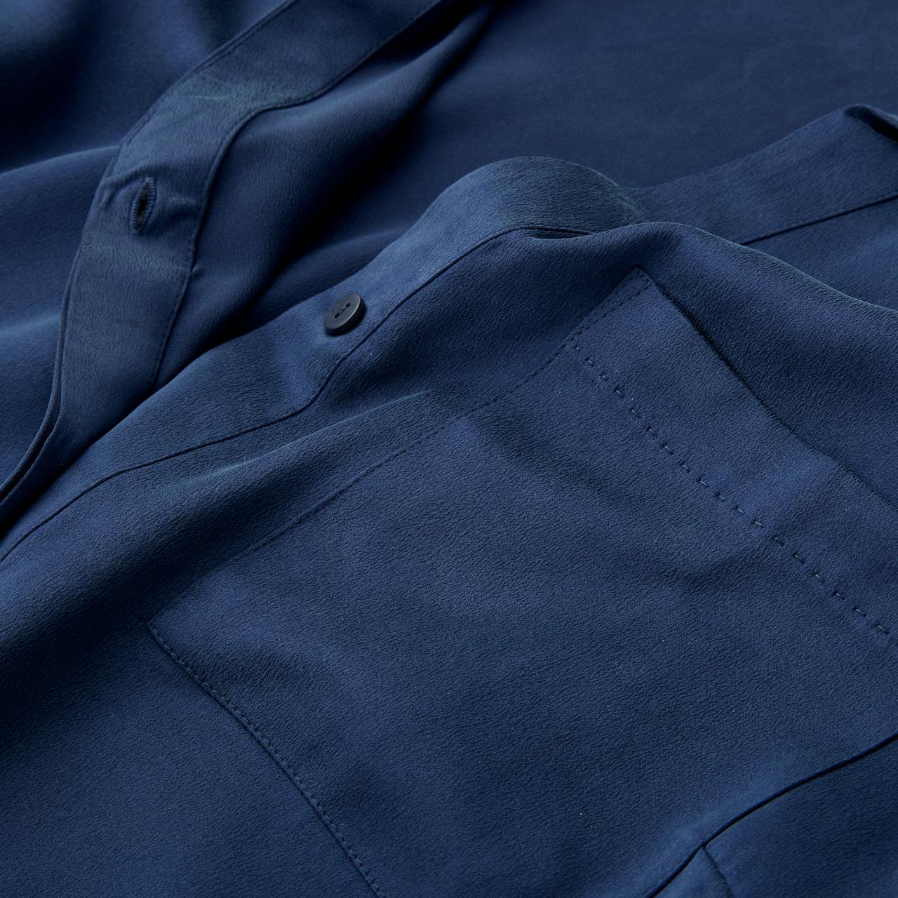  Lunya Washable Silk Tee Pant Set Deep Blue : Clothing