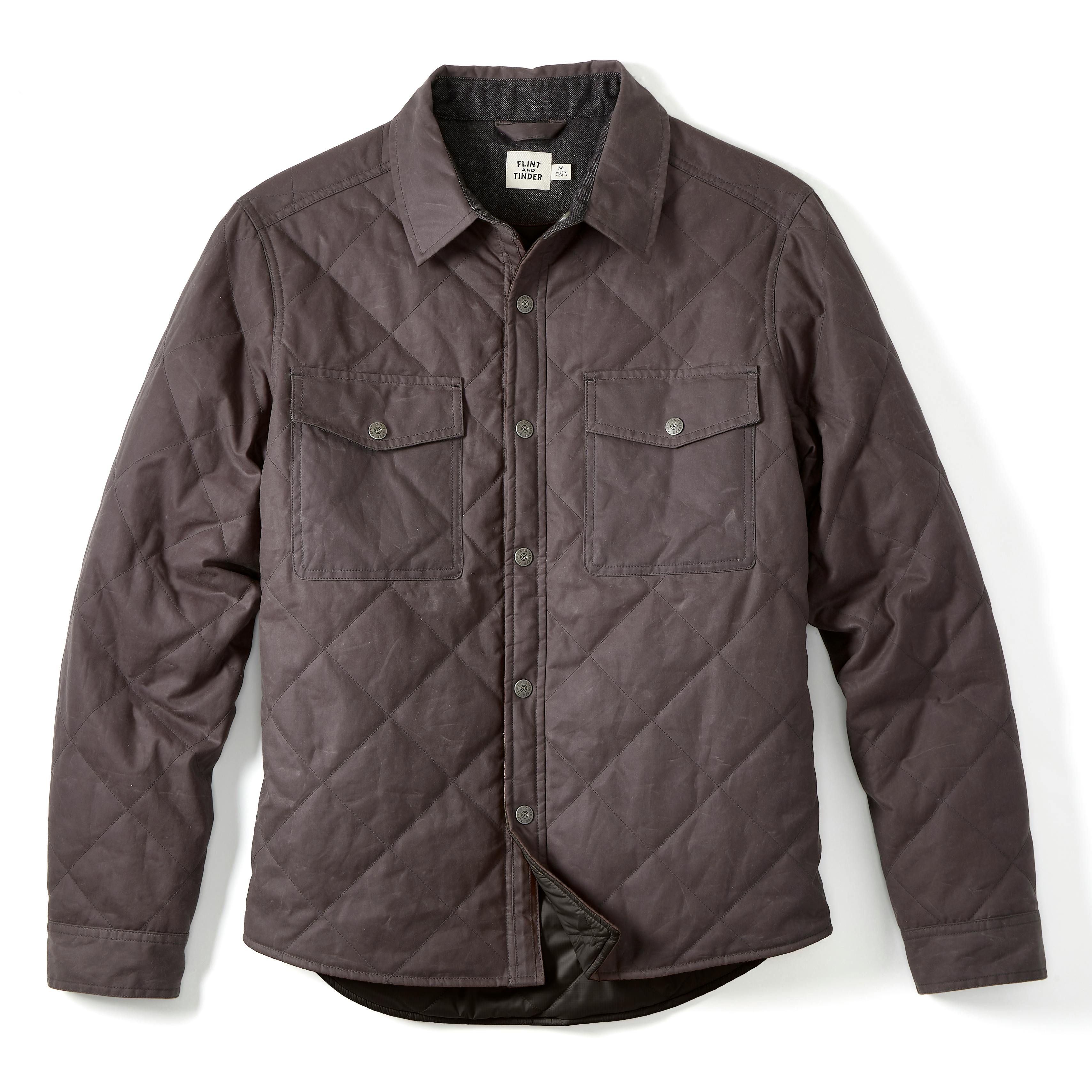 Quilted Waxed Shirt Jacket