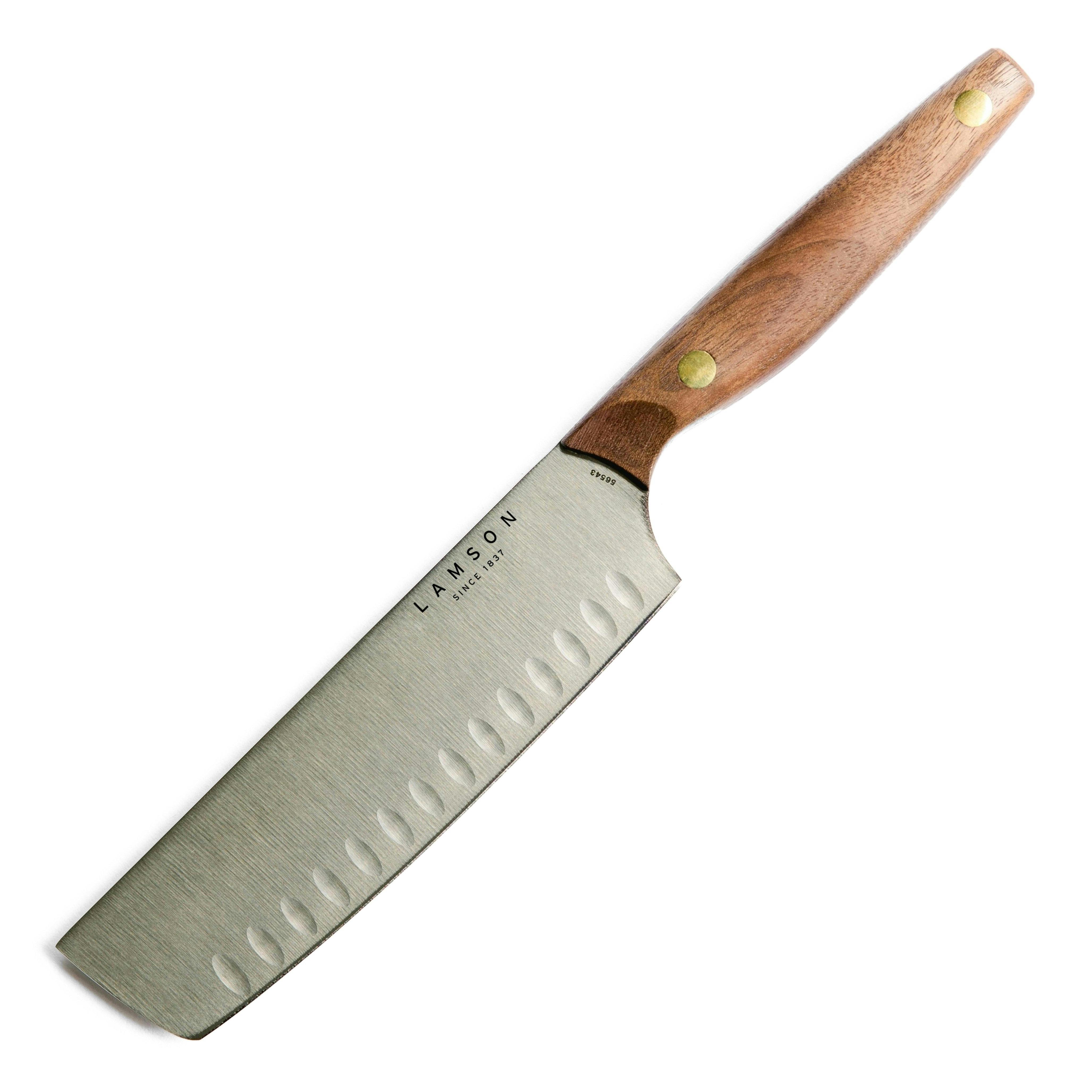 Vintage 7" Nakiri Chef Knife w/ Kullenschliff Edge