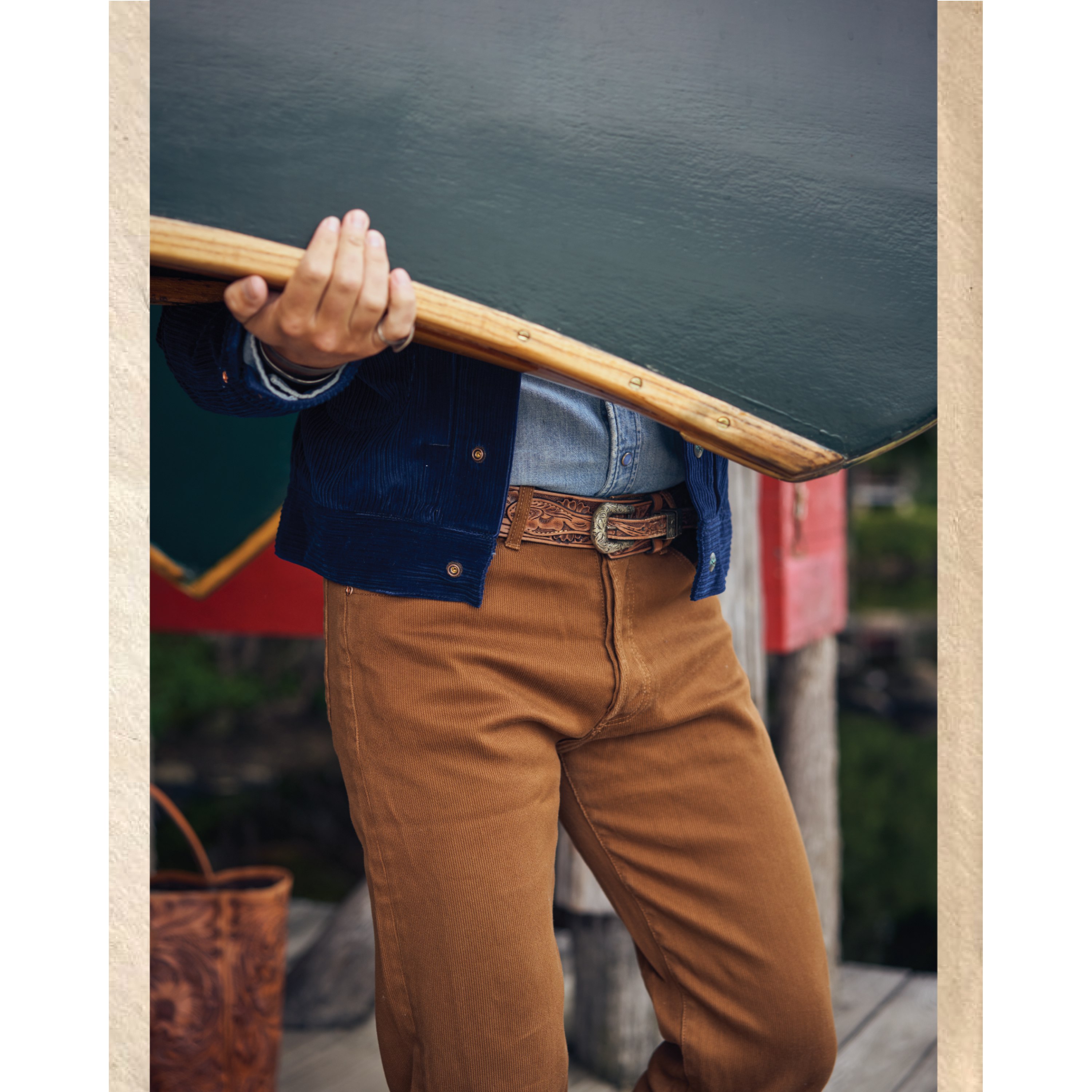 Wythe New York Japanese Bedford Cord Trouser - Bay Brown