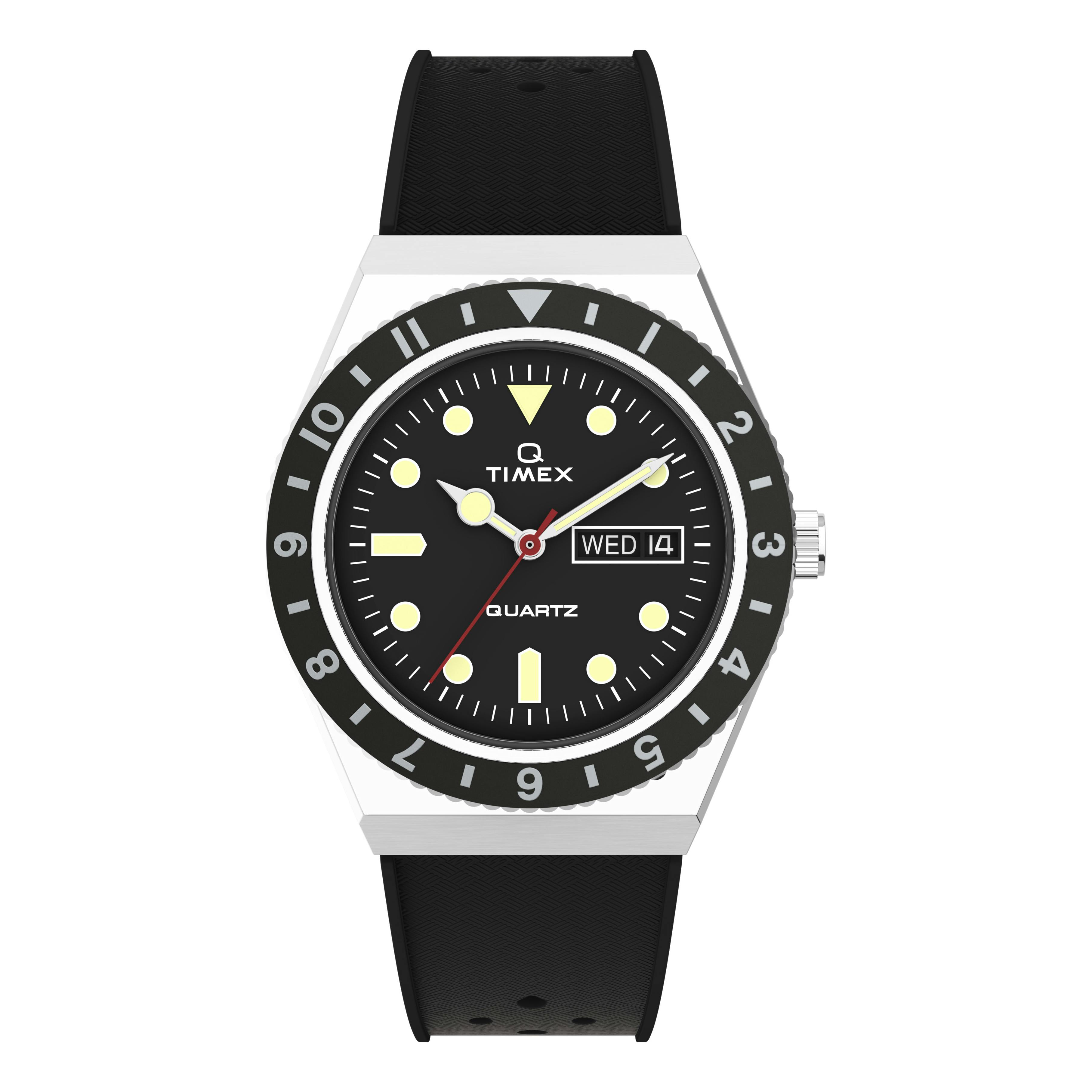 Q Timex Diver Inspired 38mm Silicone Strap