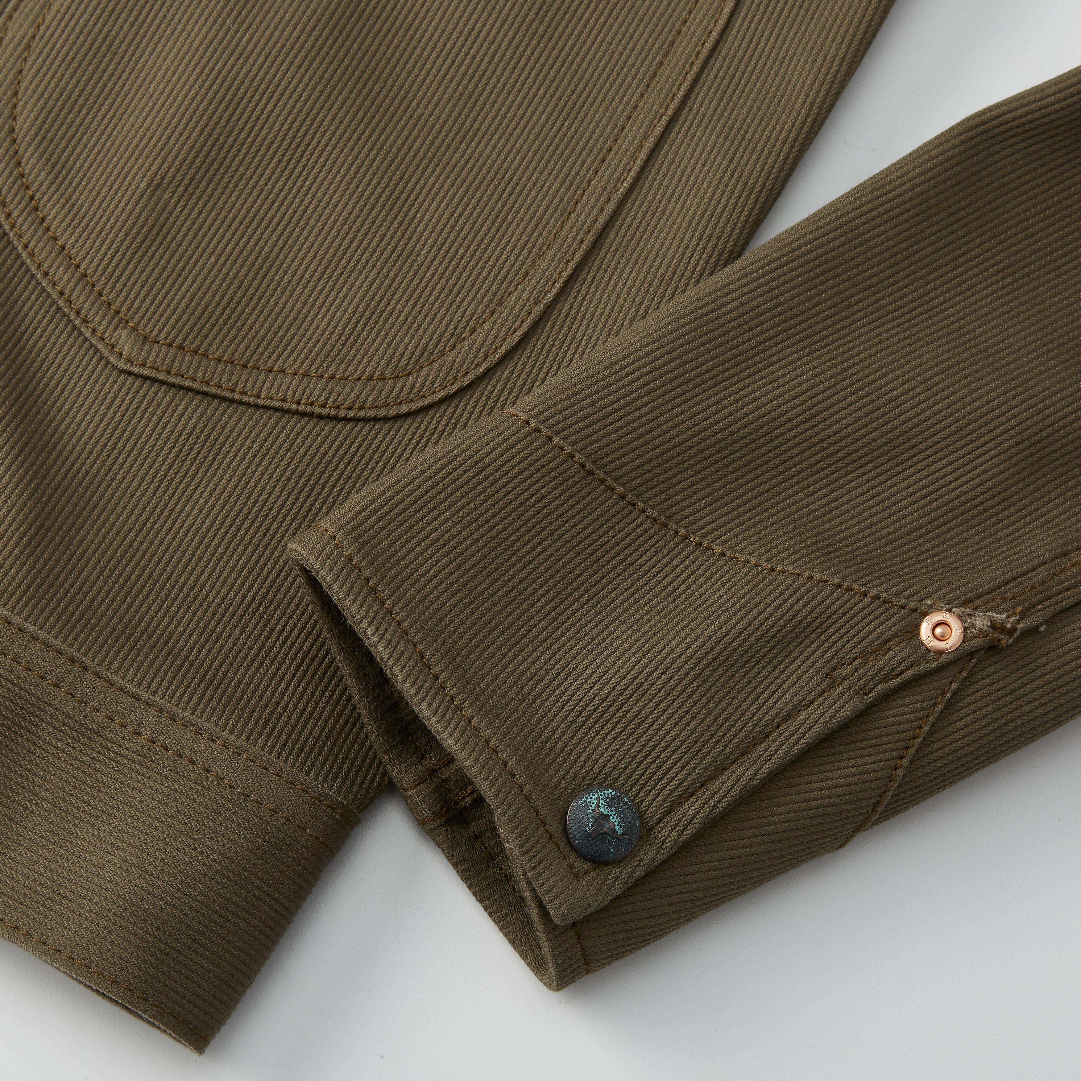 Wythe New York Japanese Bedford Cord Trucker - Faded Olive