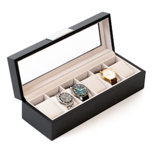 Case Elegance Modern Clip Watch Box - Black, Watch Accessories