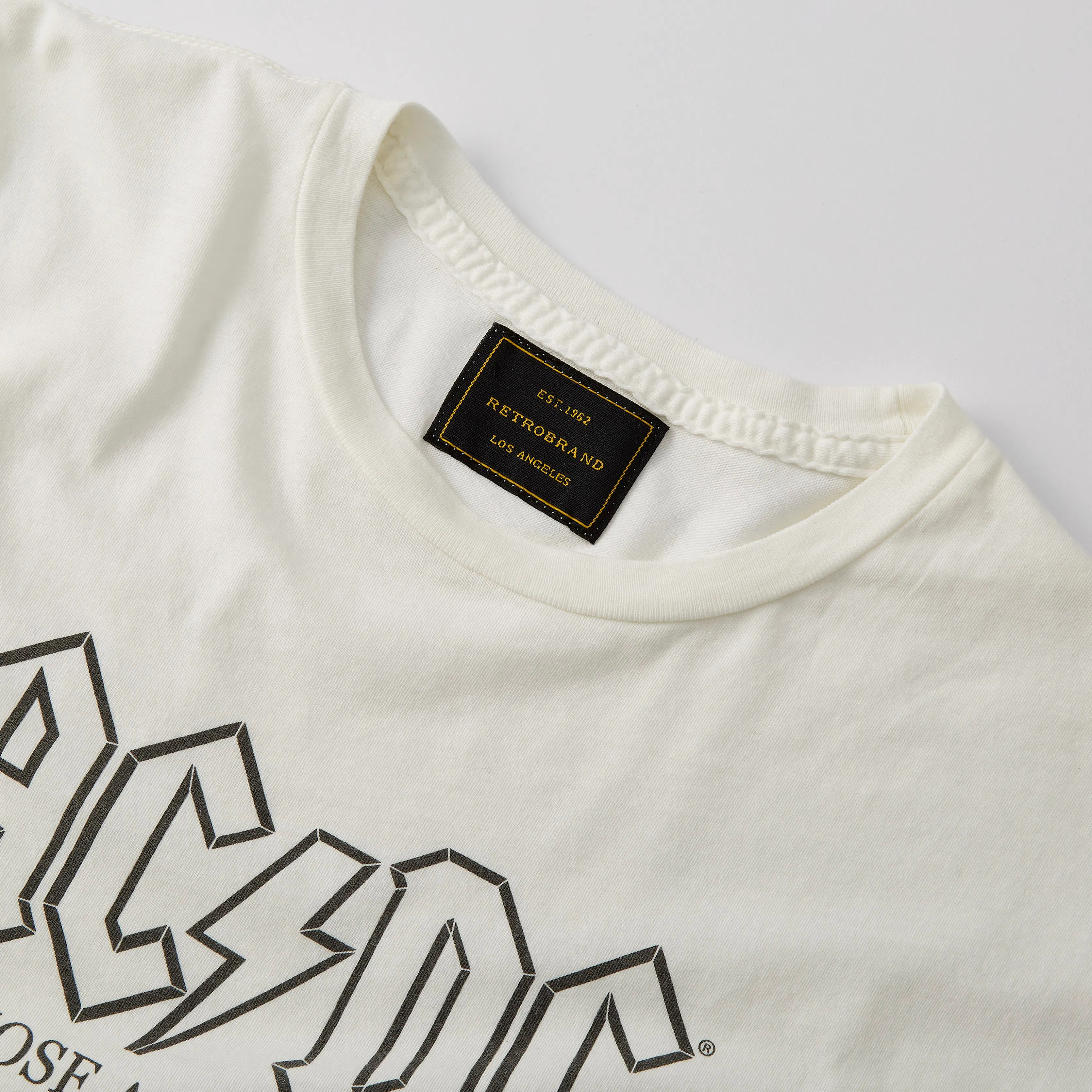 Retro Brand AC/DC World Tour Tee - Antique White | T-Shirts