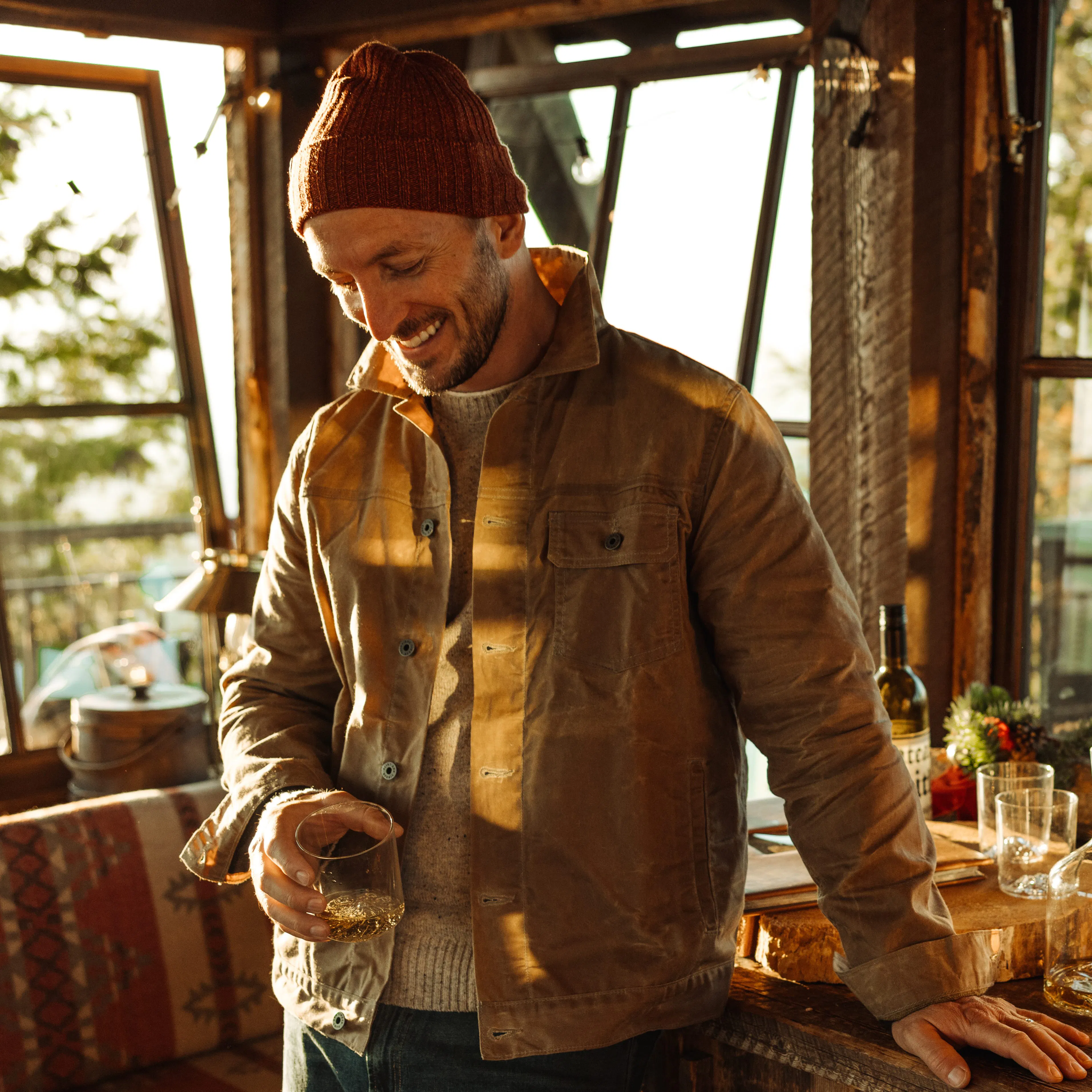 Huckberry Japanese Rib Knit Beanie - Heather Rust | Beanies