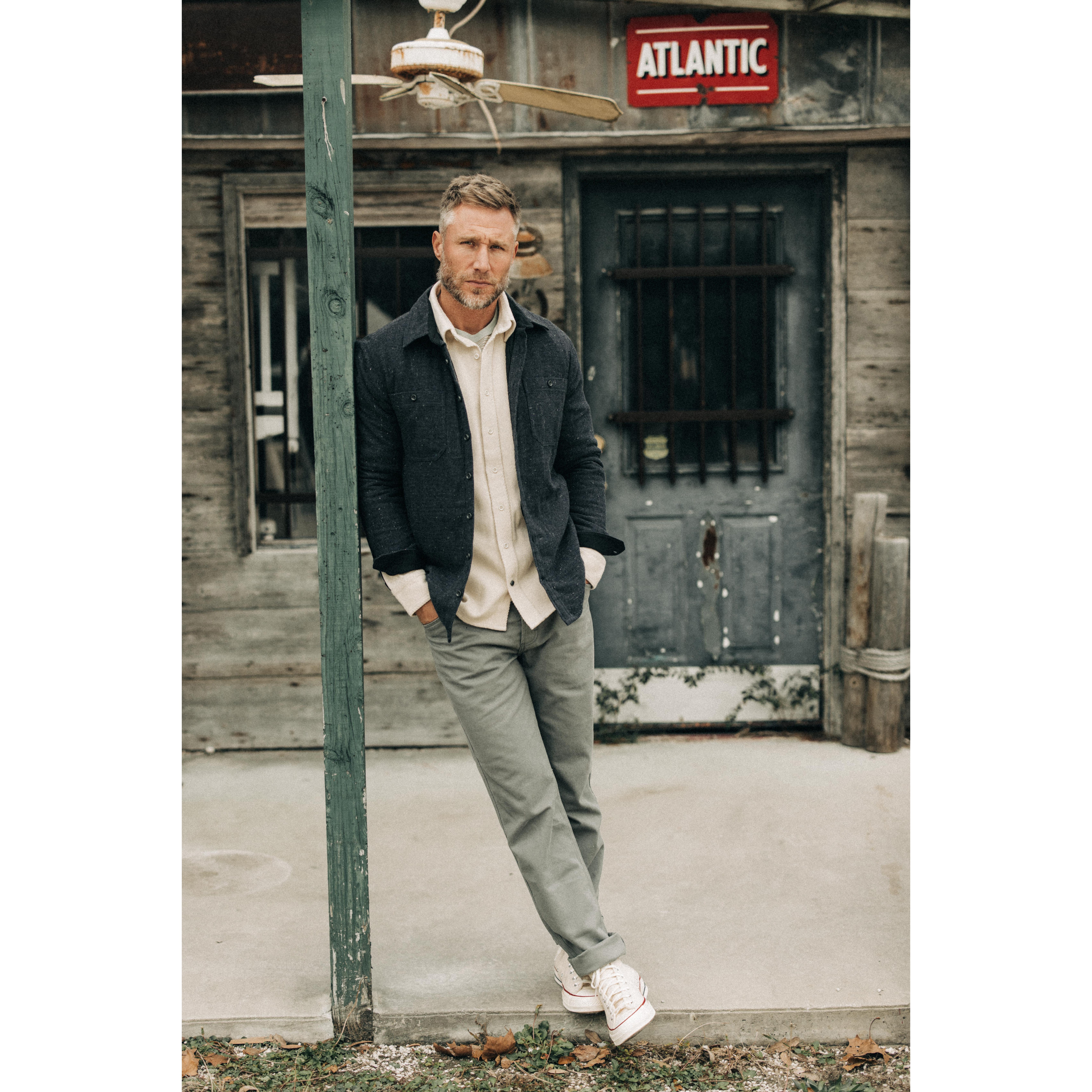 【CAL O LINE】UTILITY SHIRT CAL O LINE (キャルオーライン) PAY DAY SELVEDGE CHAMBRAY