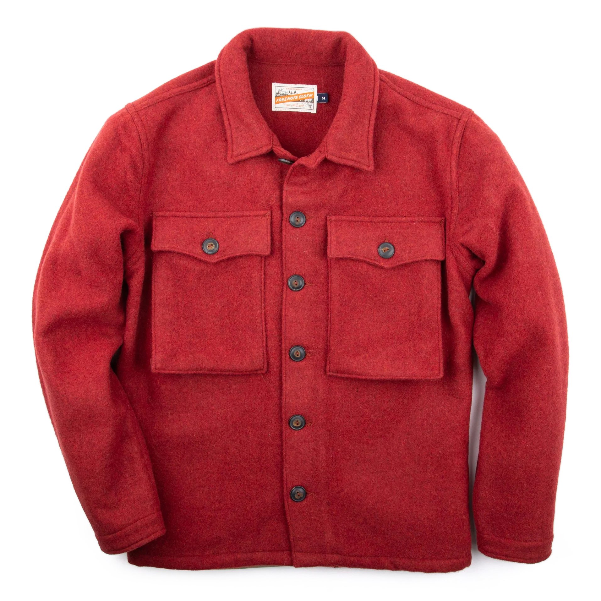 Freenote Cloth Midway Japanese Wool CPO - Red | Long Sleeve