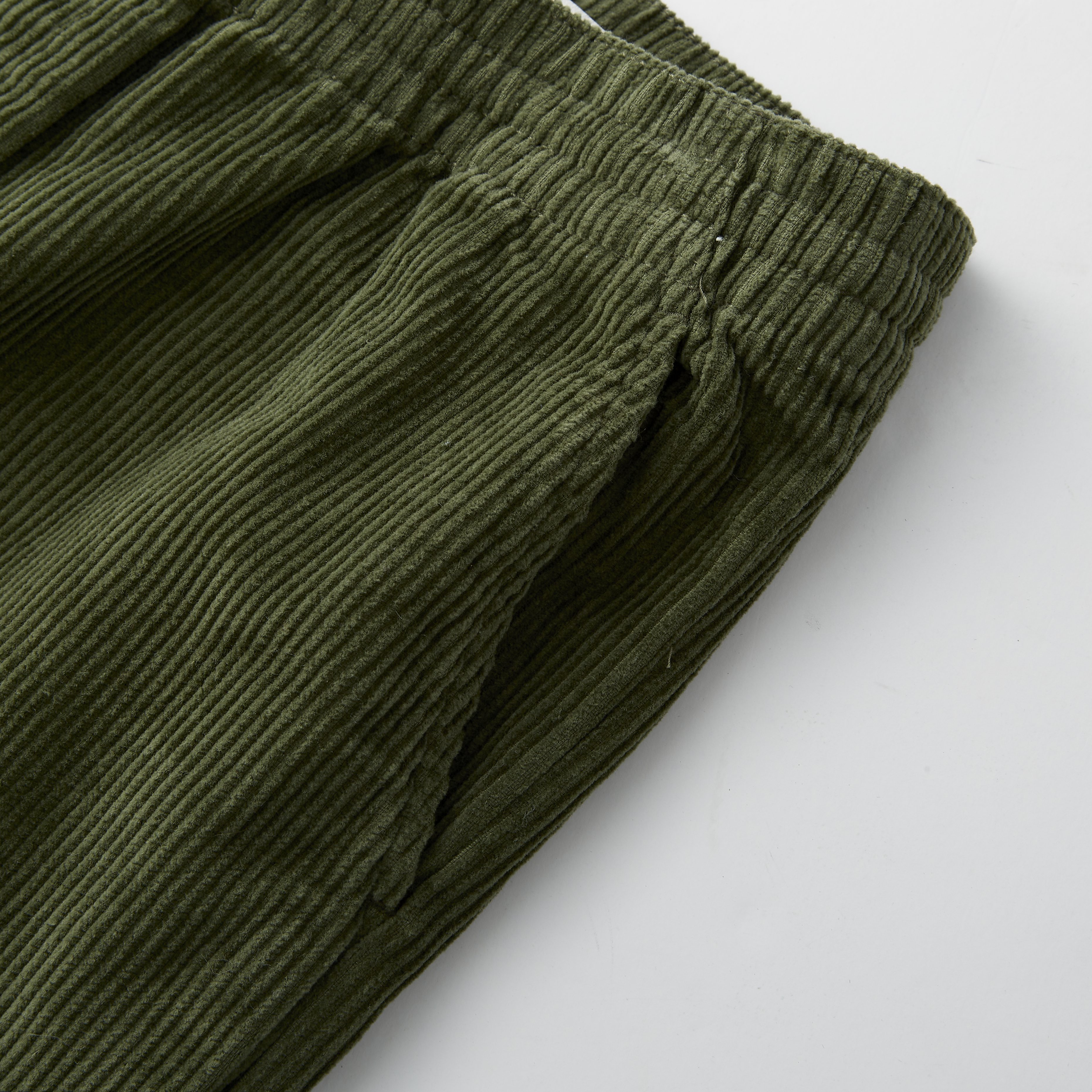 Wellen Corduroy Easy Pant - Straight - Dusty Olive | Casual Pants