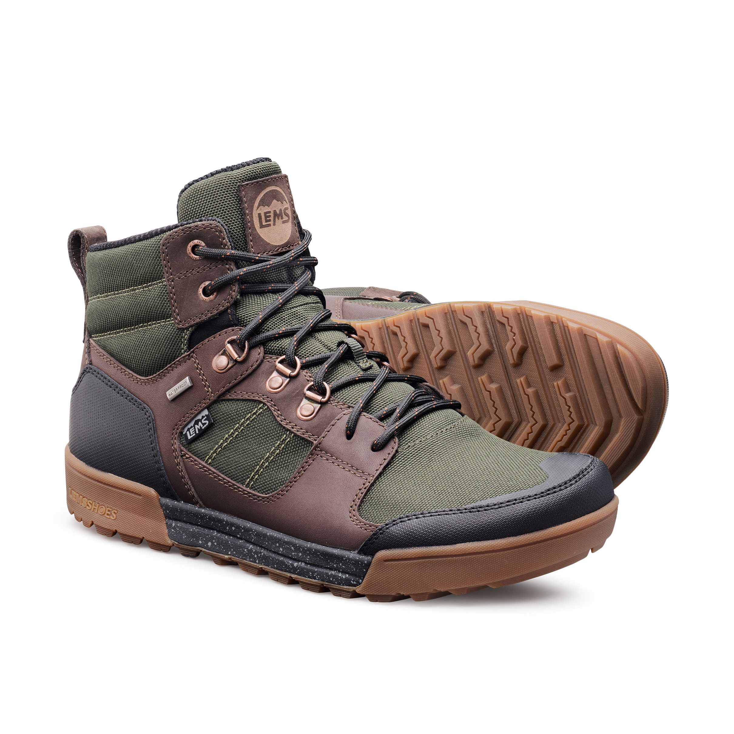 Lems Shoes Outlander Waterproof Boot Evergreen Hiking Boots