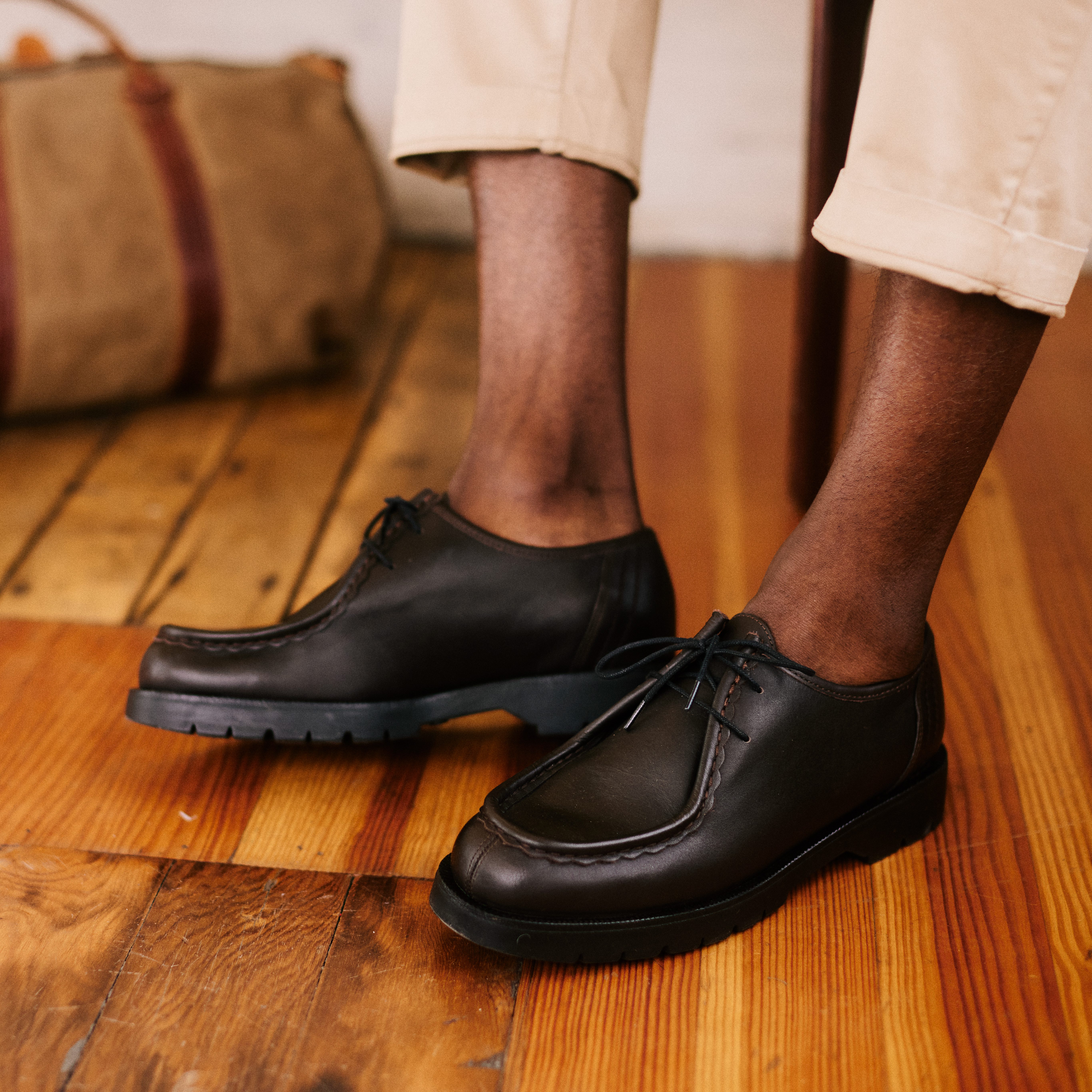 Kleman Padror Leather Derby - Brown/Black | Loafers | Huckberry