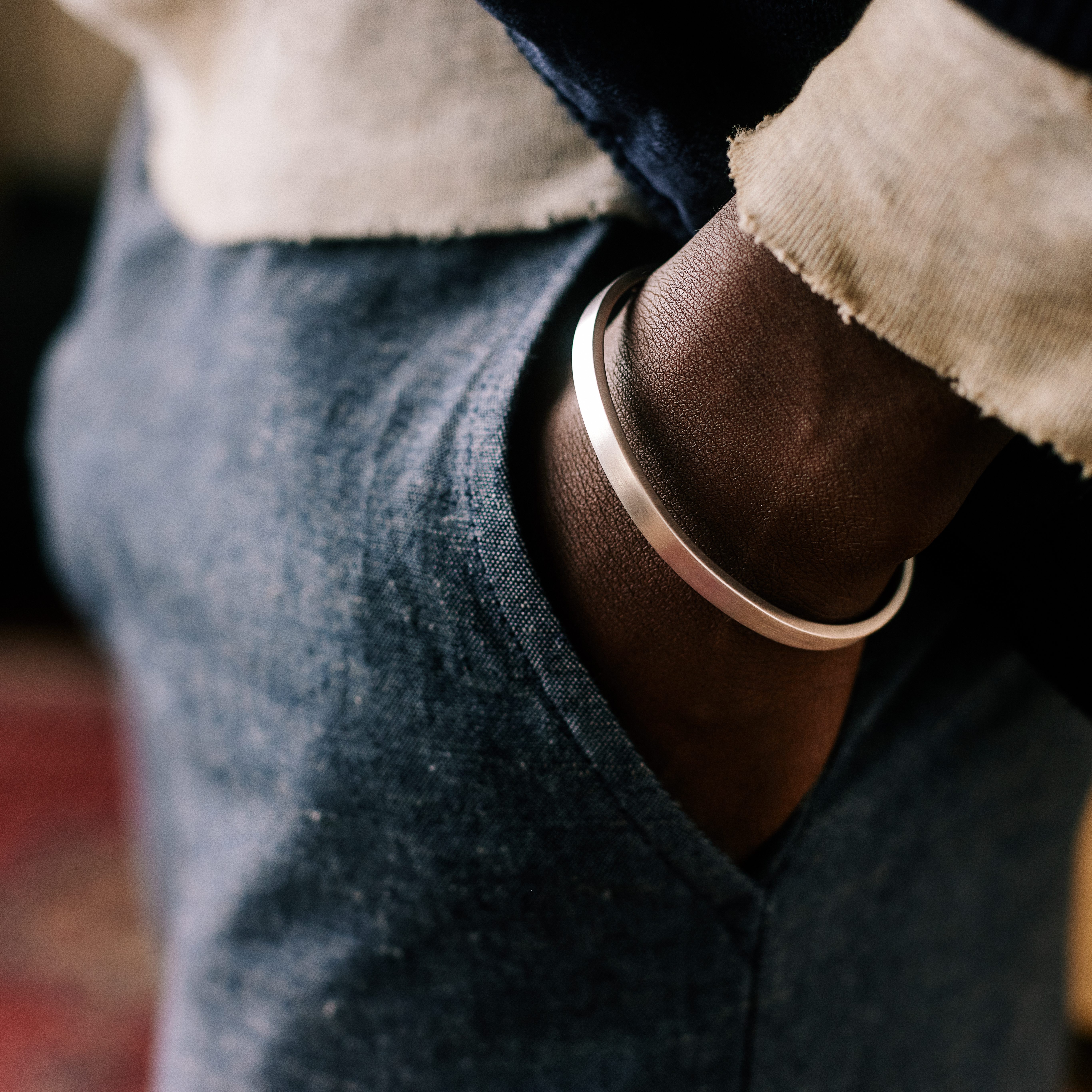 Miansai Singular Cuff - Sterling Silver, Matte | Men's