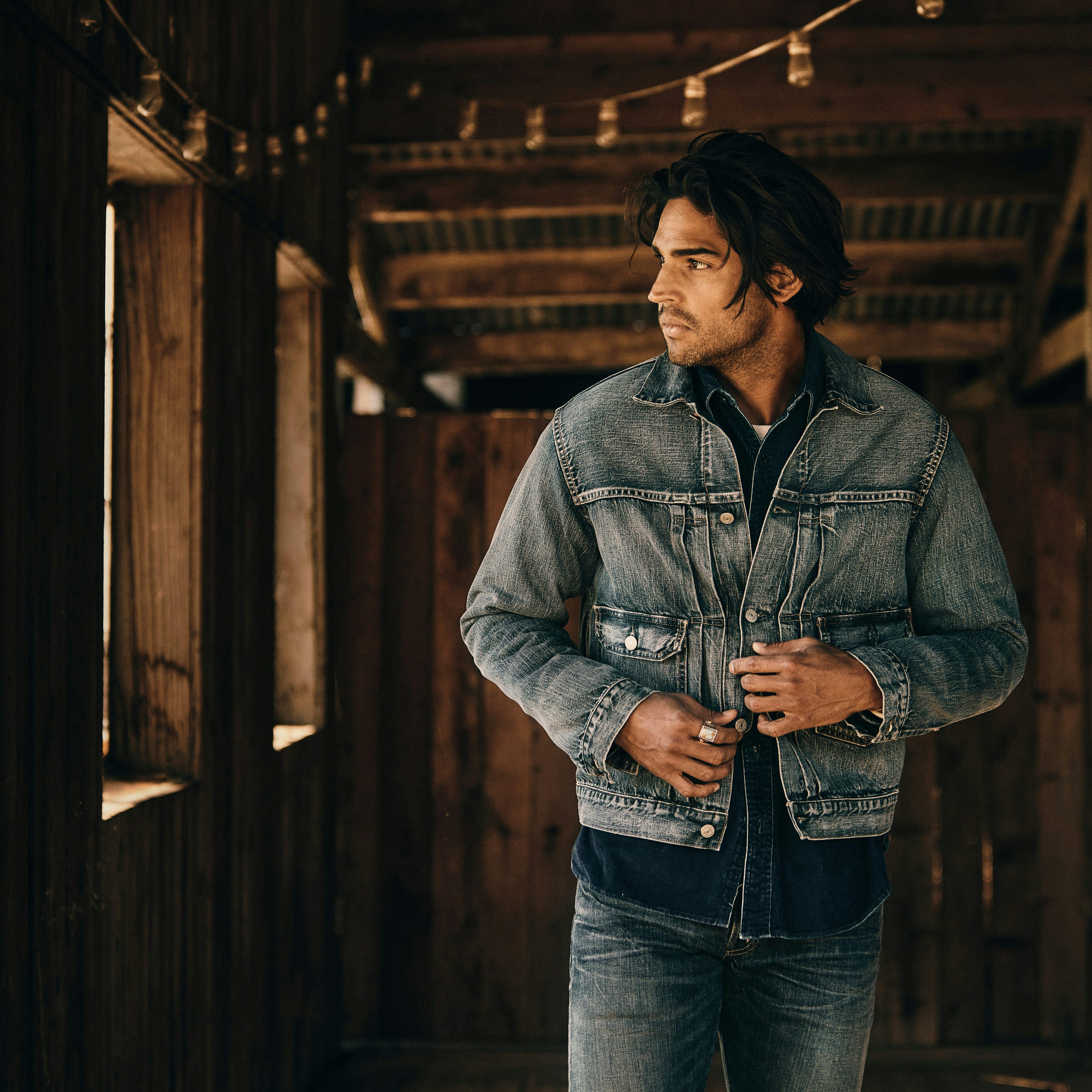 Rrl cotton denim jacket Clearance