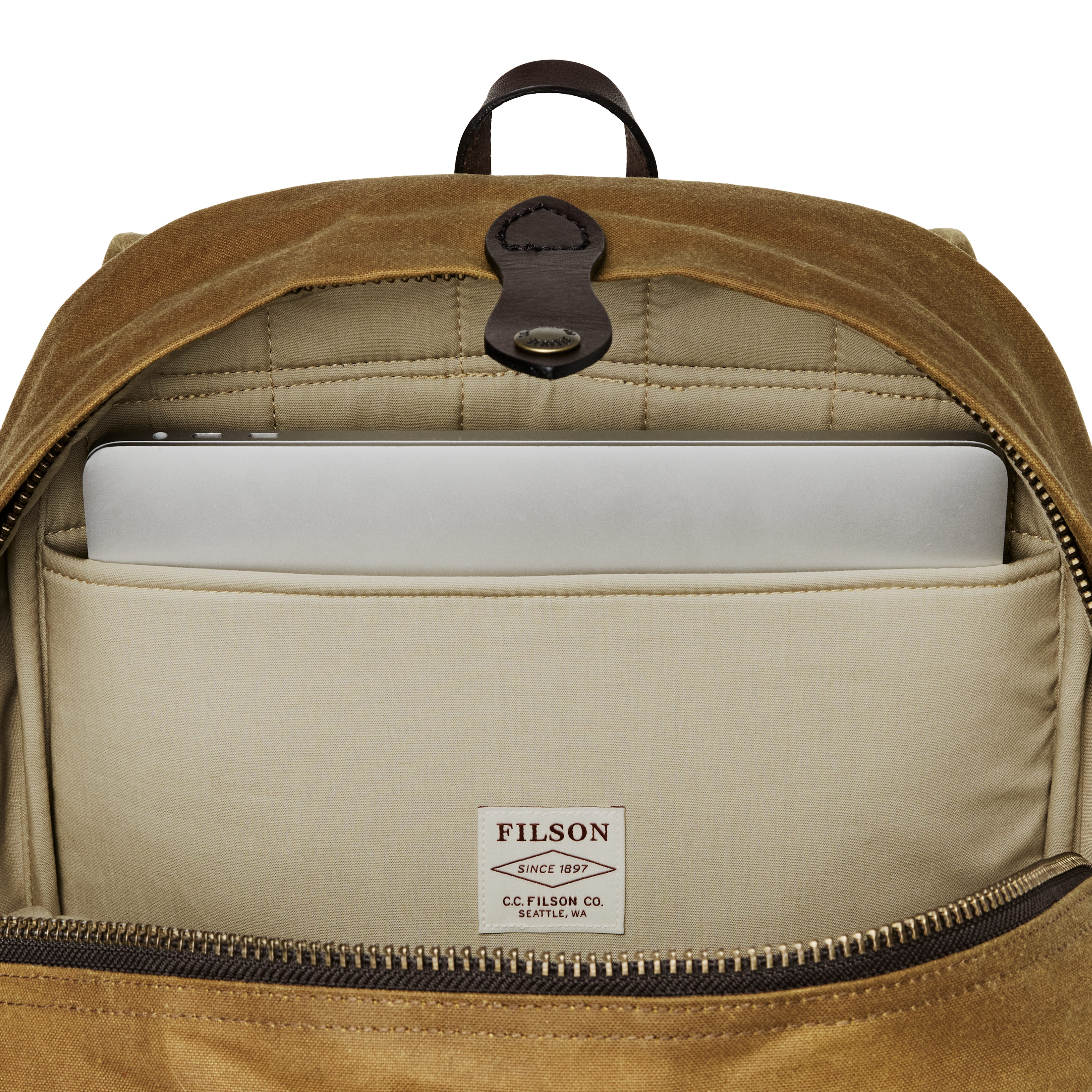 Filson Journeyman Rugged Twill Backpack - 23L - Tan | Backpacks | Huckberry