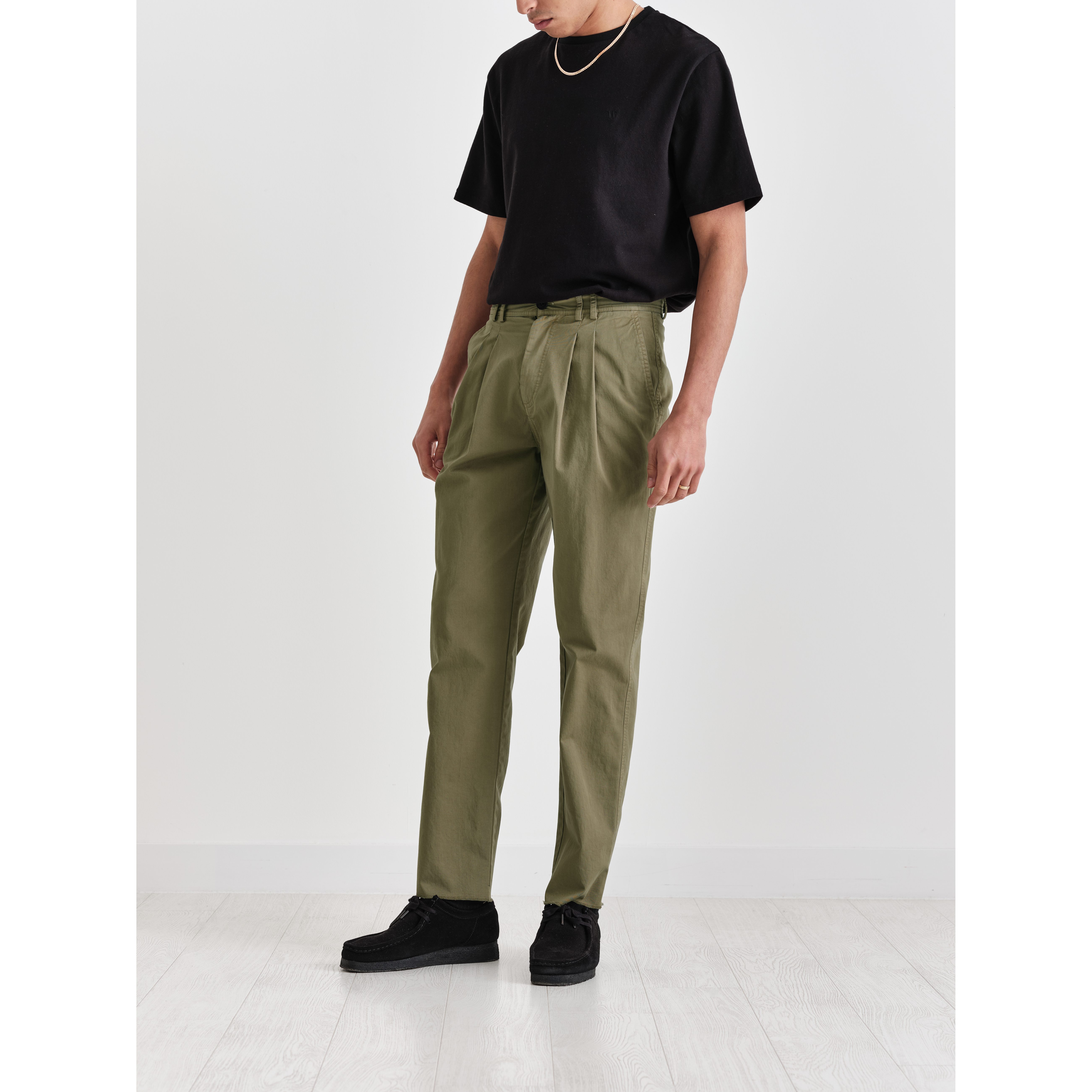 Tansy Pleated Twill Trousers - Camel – The Frankie Shop