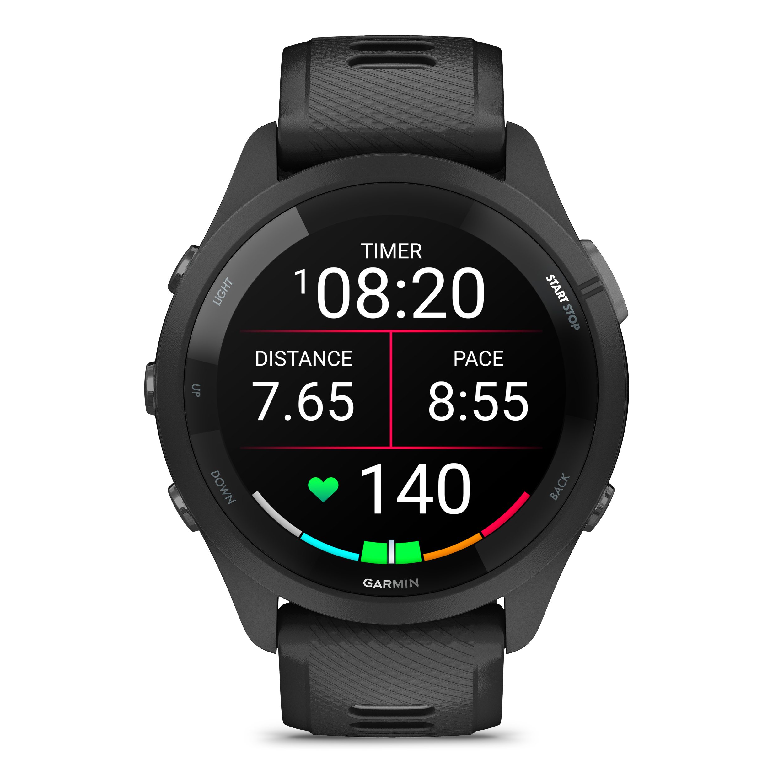 Garmin Forerunner 265 GPS Watch - Black/Powder Grey | Digital