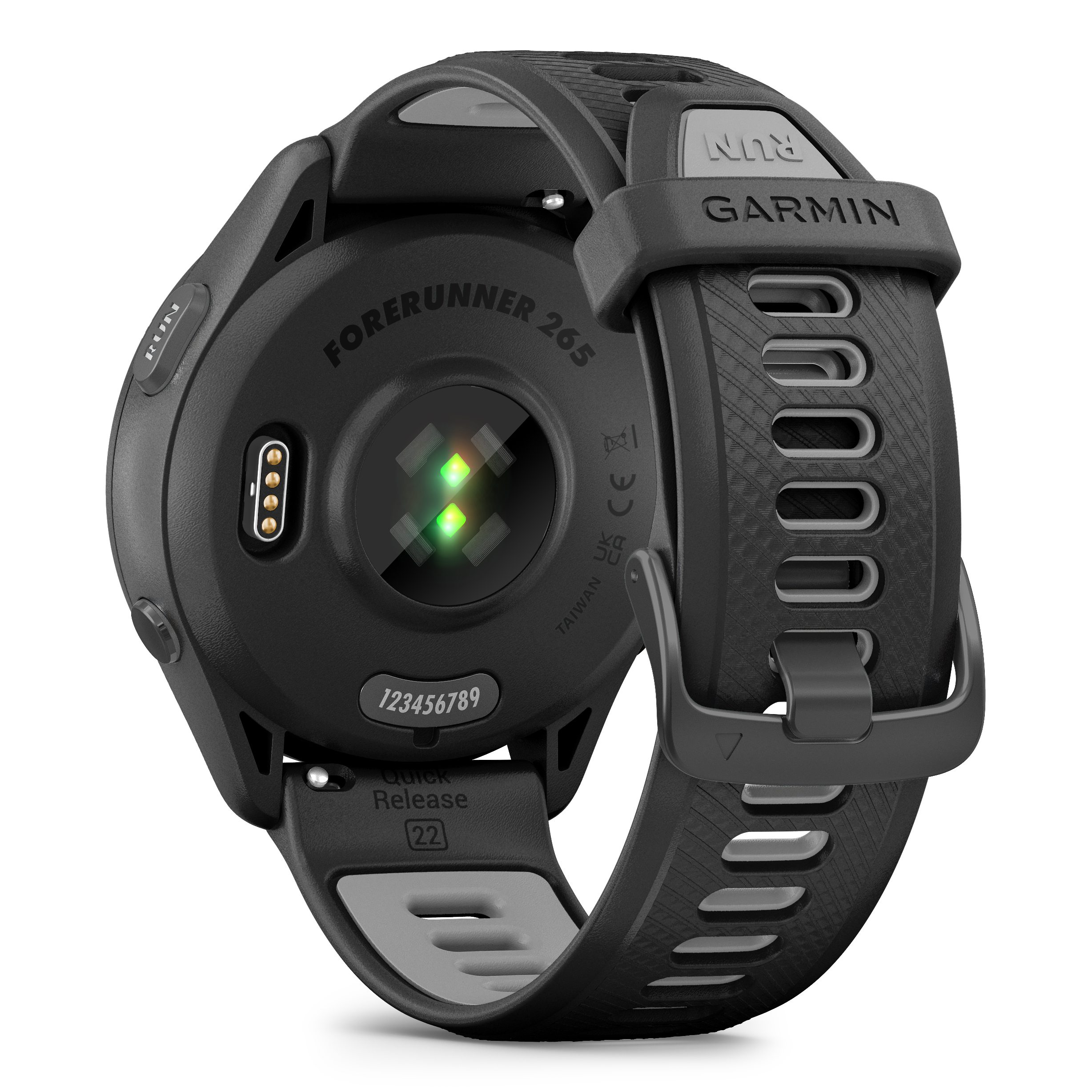 Garmin Forerunner 265 GPS Watch - Black/Powder Grey