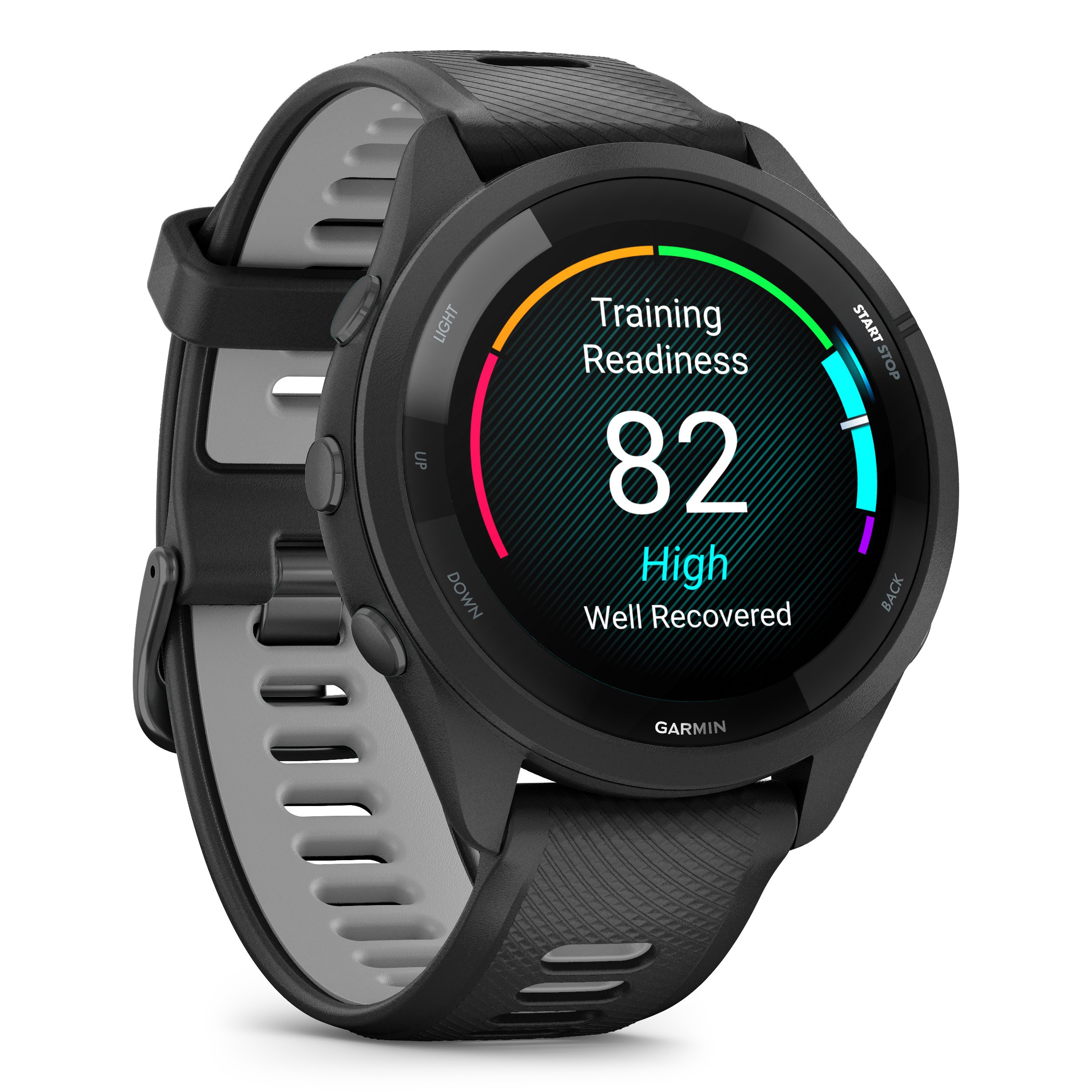 Garmin Forerunner 265 GPS Watch - Black/Powder Grey