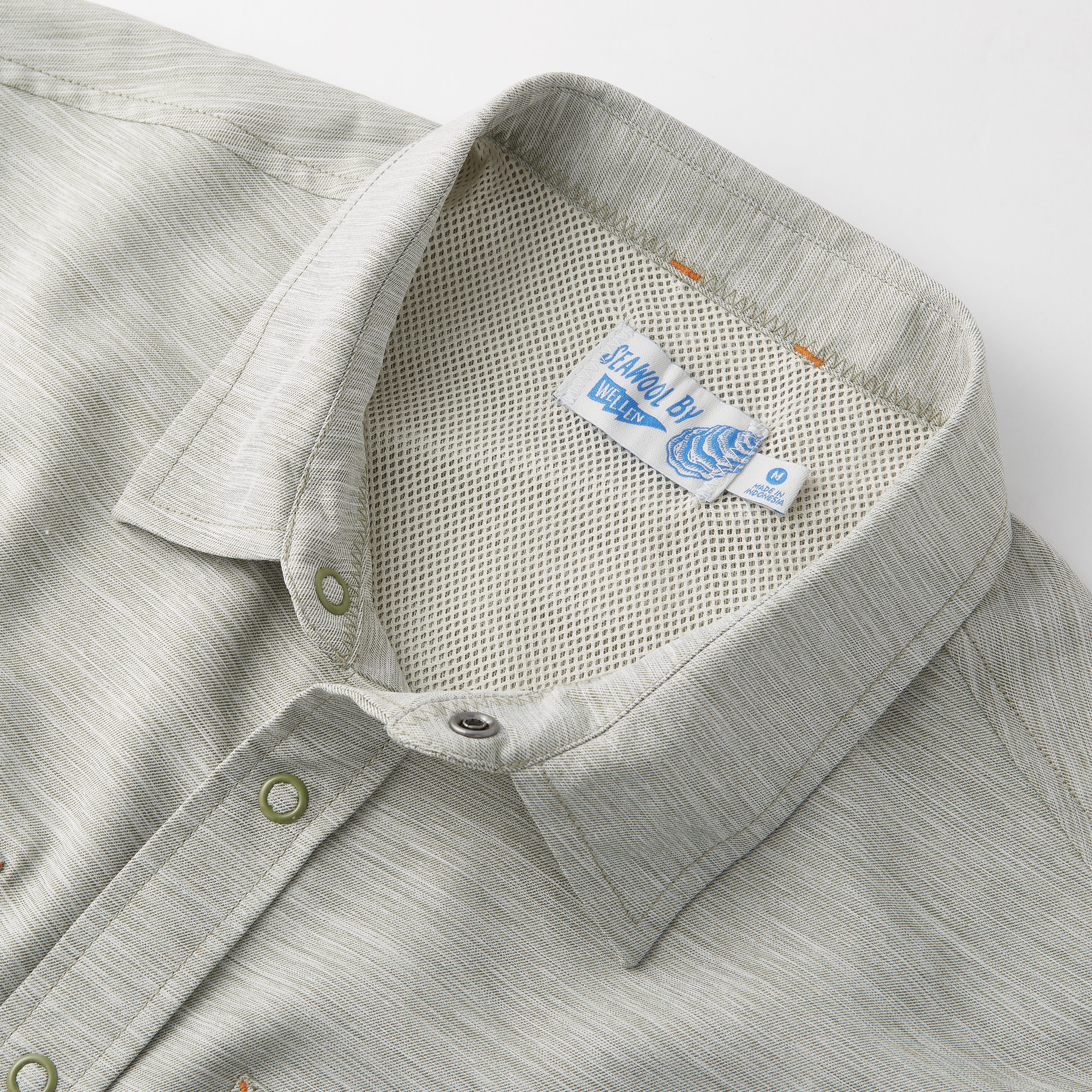 Wellen Seawool UPF Short Sleeve Shirt - Marled Sage | Short Sleeve 