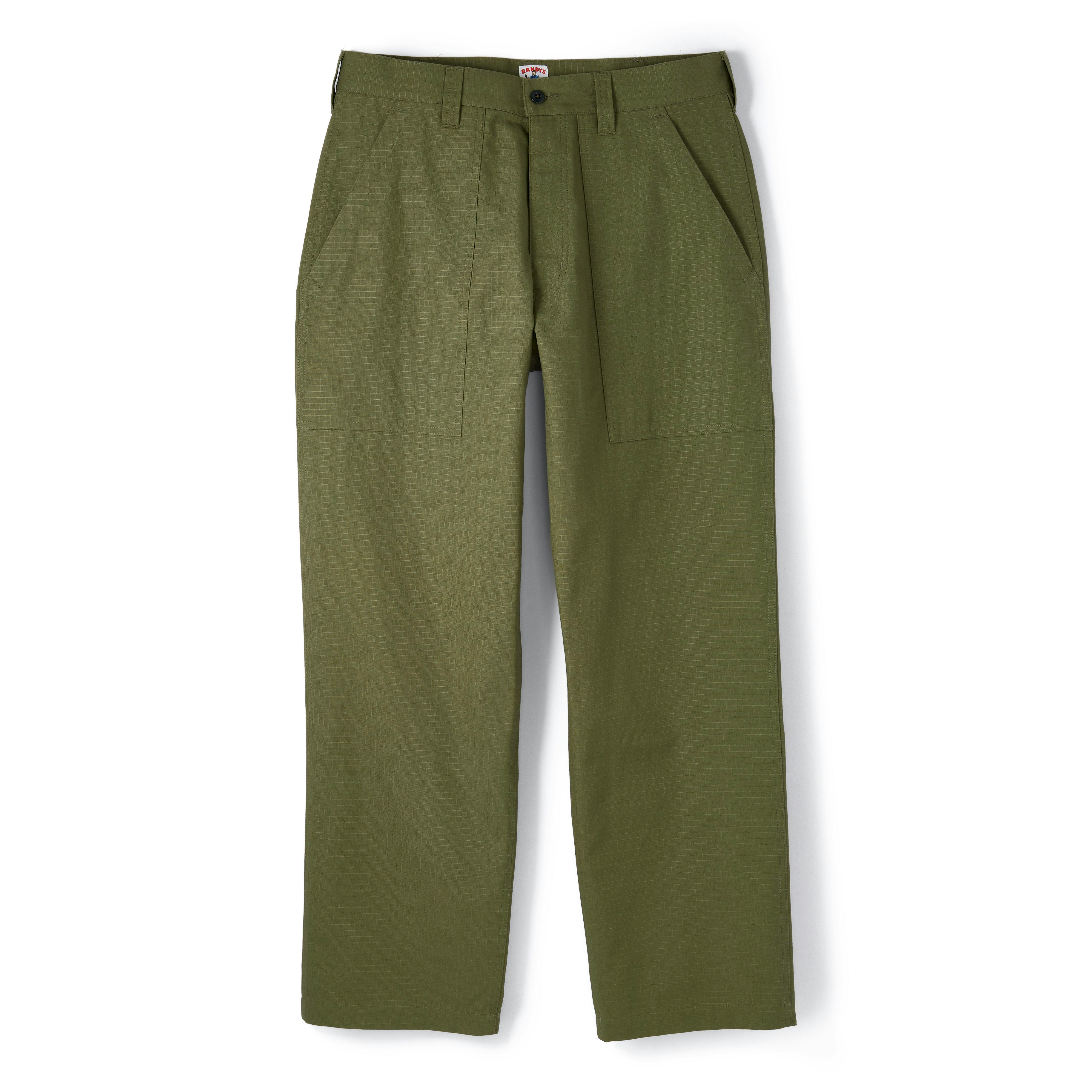 Randy's Garments Straight Leg Utility Ripstop Workpant - Olive, Casual  Pants