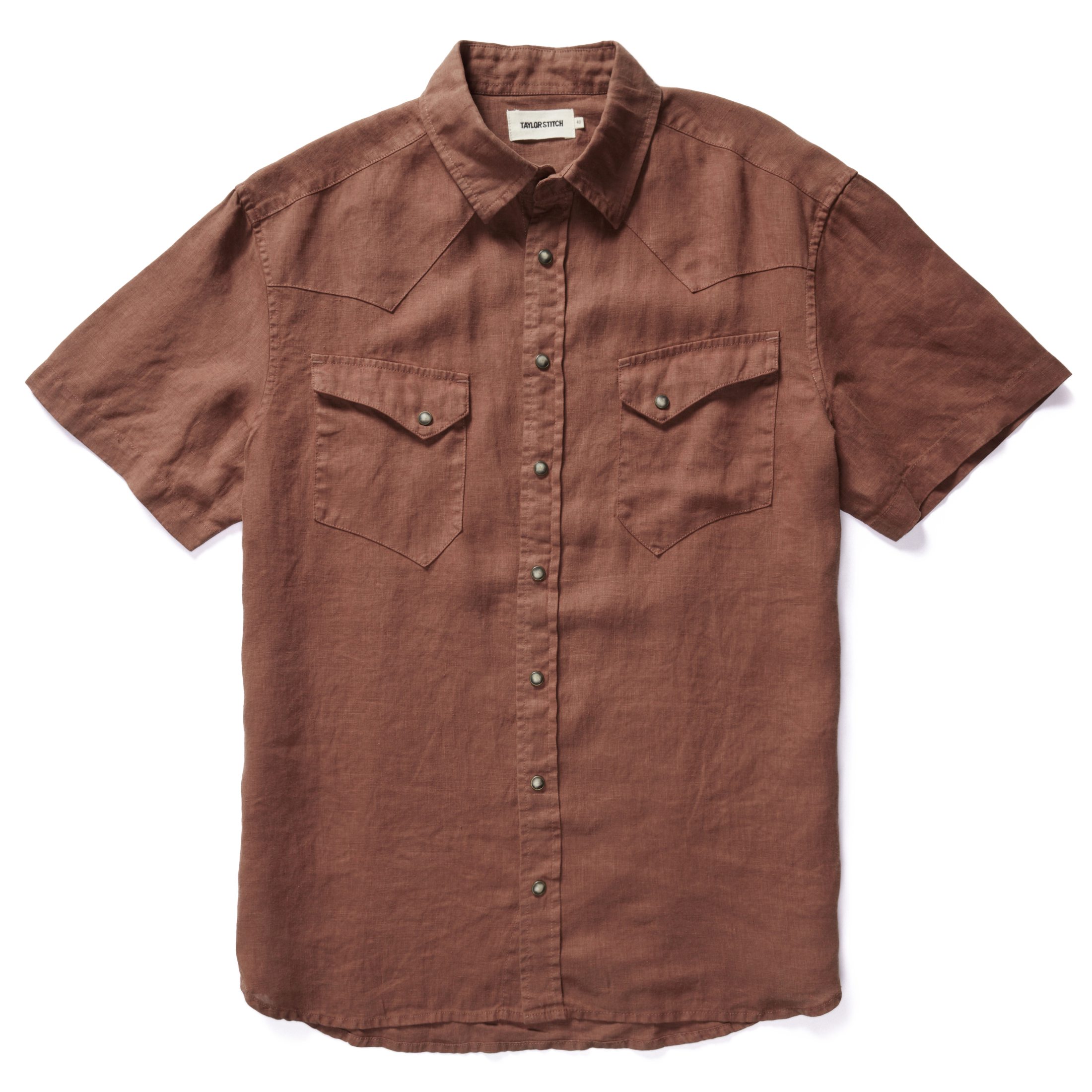 Taylor Stitch The Western Linen Short Sleeve Shirt - Dried