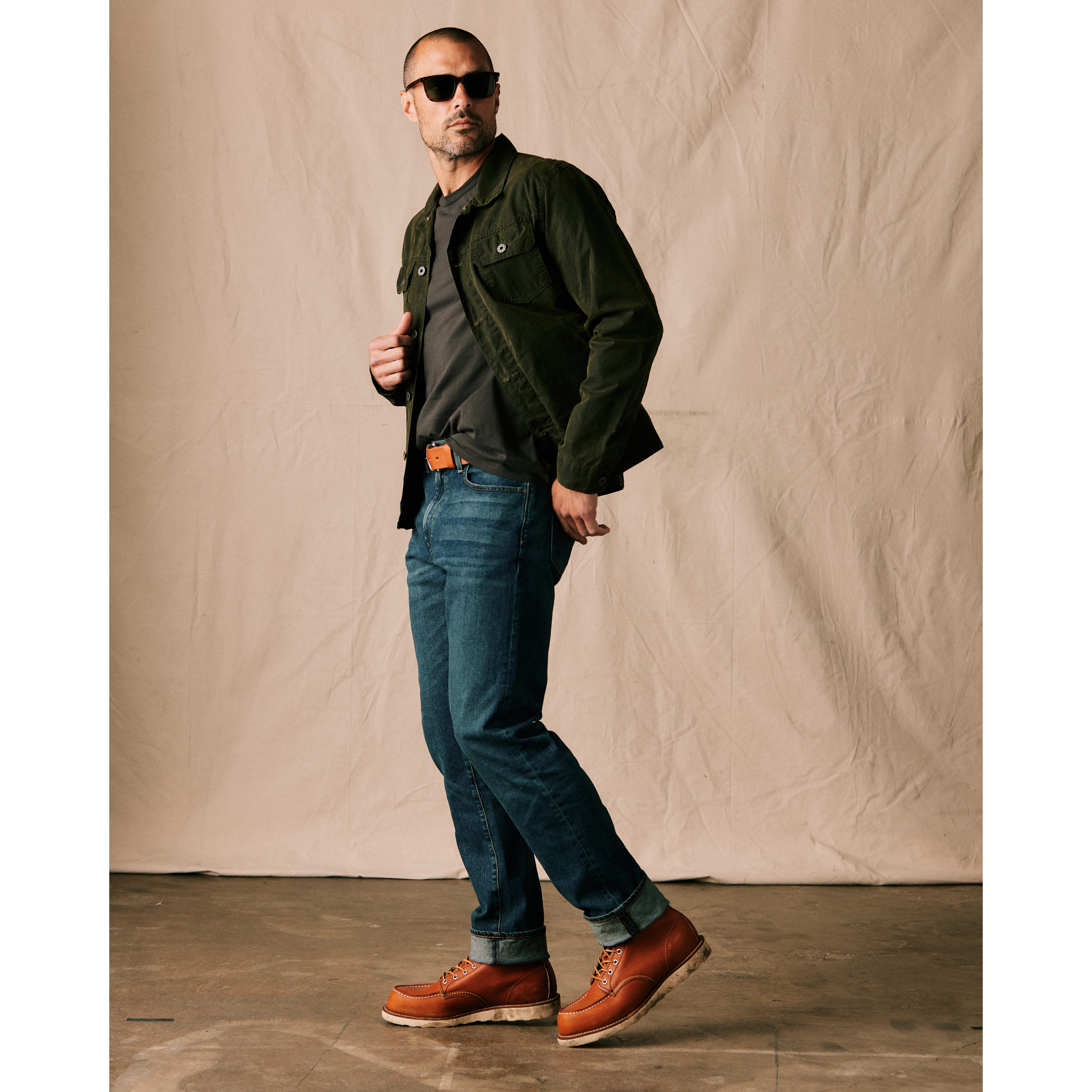 ☆NERDY☆ Uni Denim Mix Track Top Khaki MUSINSA | NERDY Uni Denim Mix Track Pants Khaki