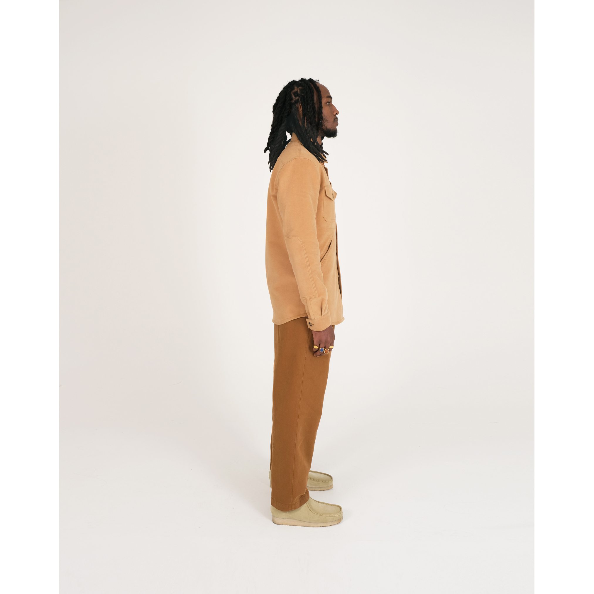 Dehen 1920 Cotton Crissman Overshirt - Camel | Shirt Jackets