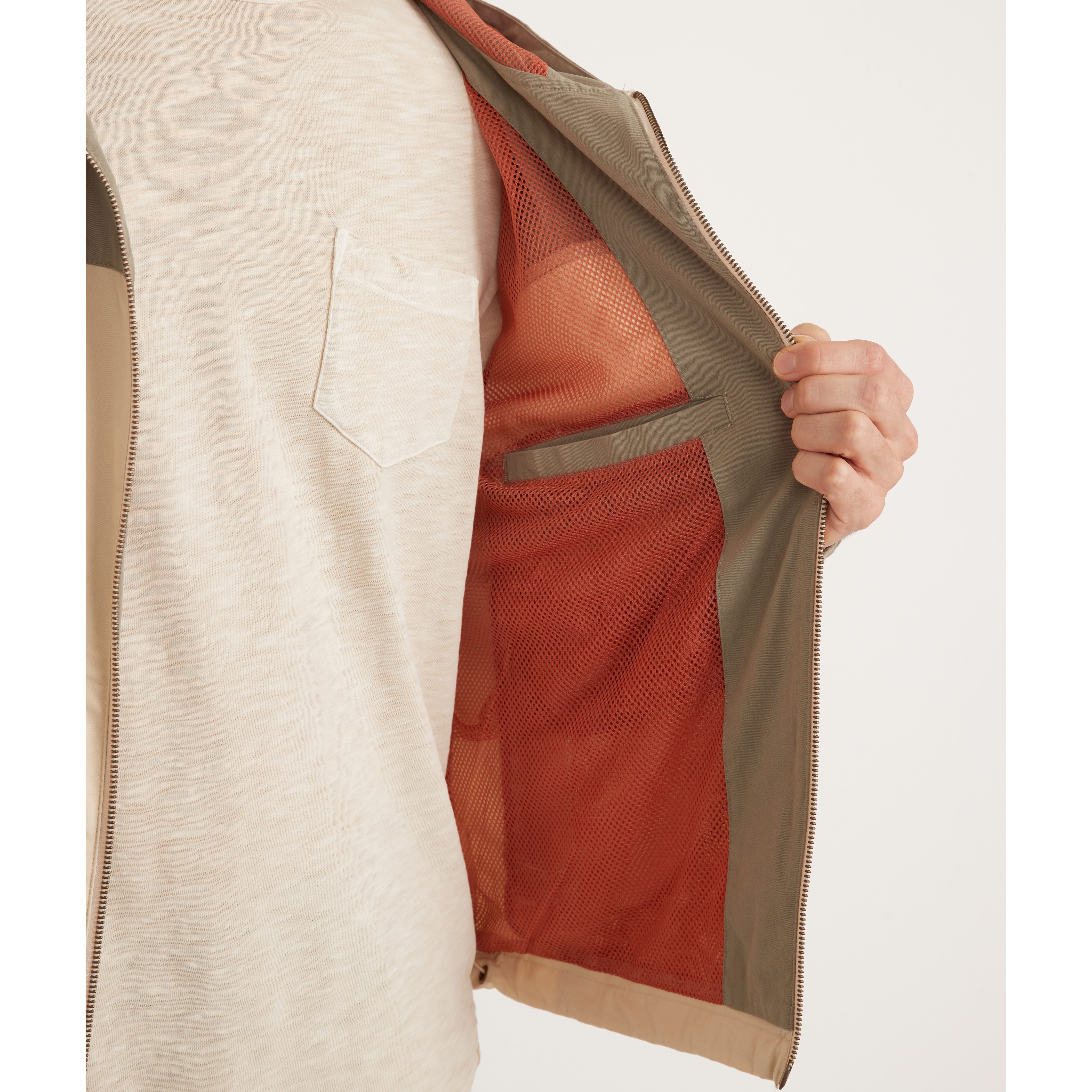 Marine Layer Dawson Stretch Twill Hooded Windbreaker