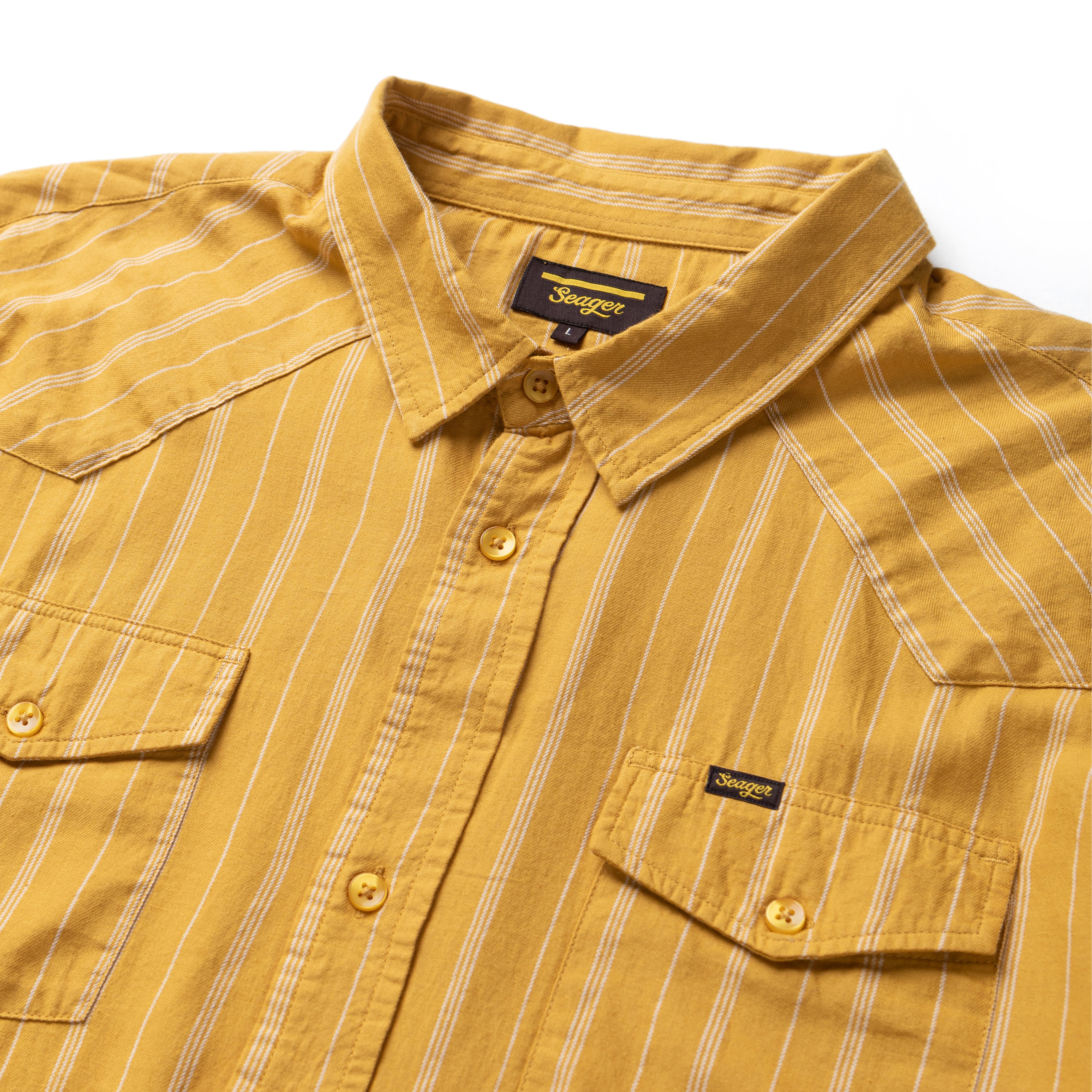 Seager Co. The Amarillo Short Sleeve Shirt - Old Gold