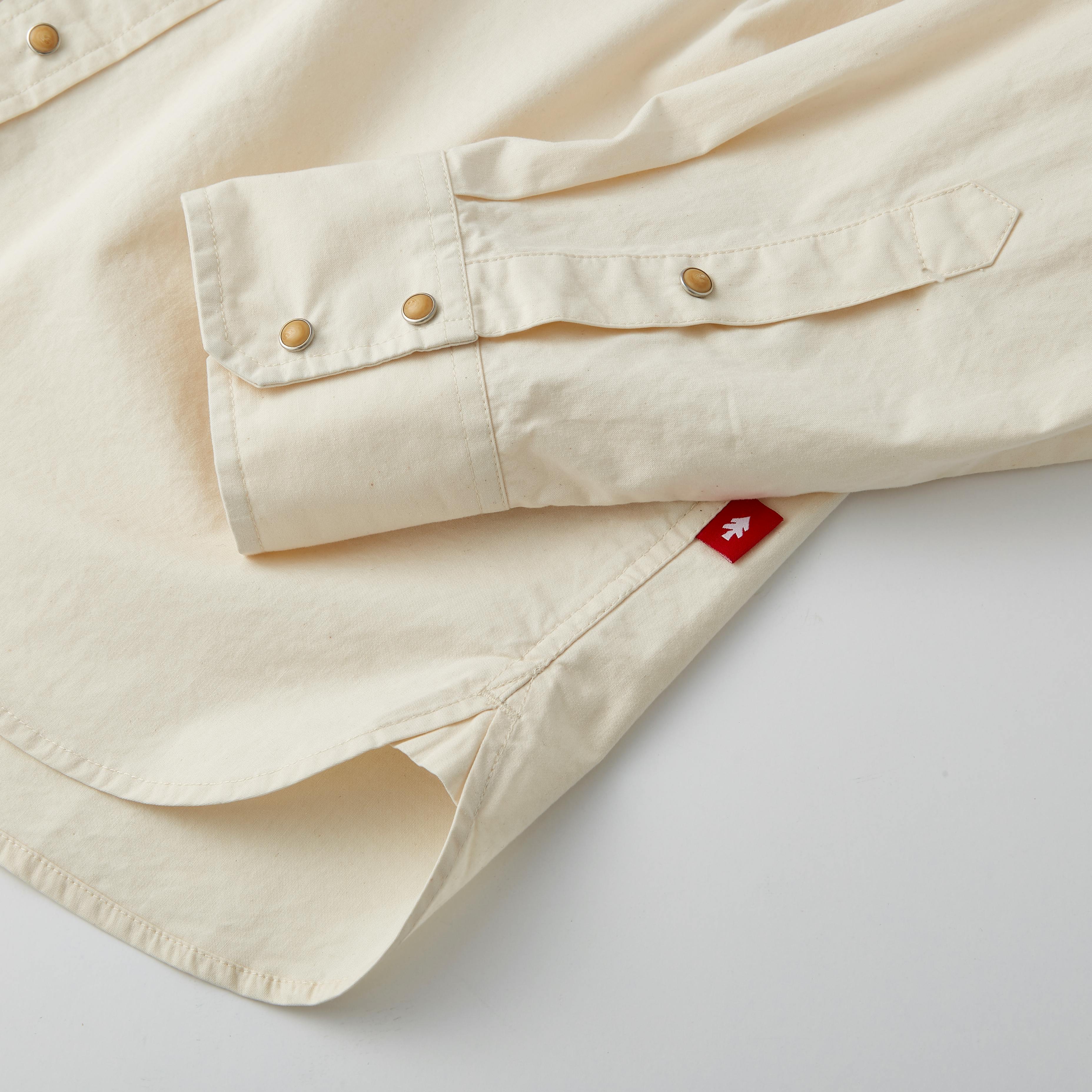 Huckberry x Coors Pearl Snap Long Sleeve Shirt - Natural
