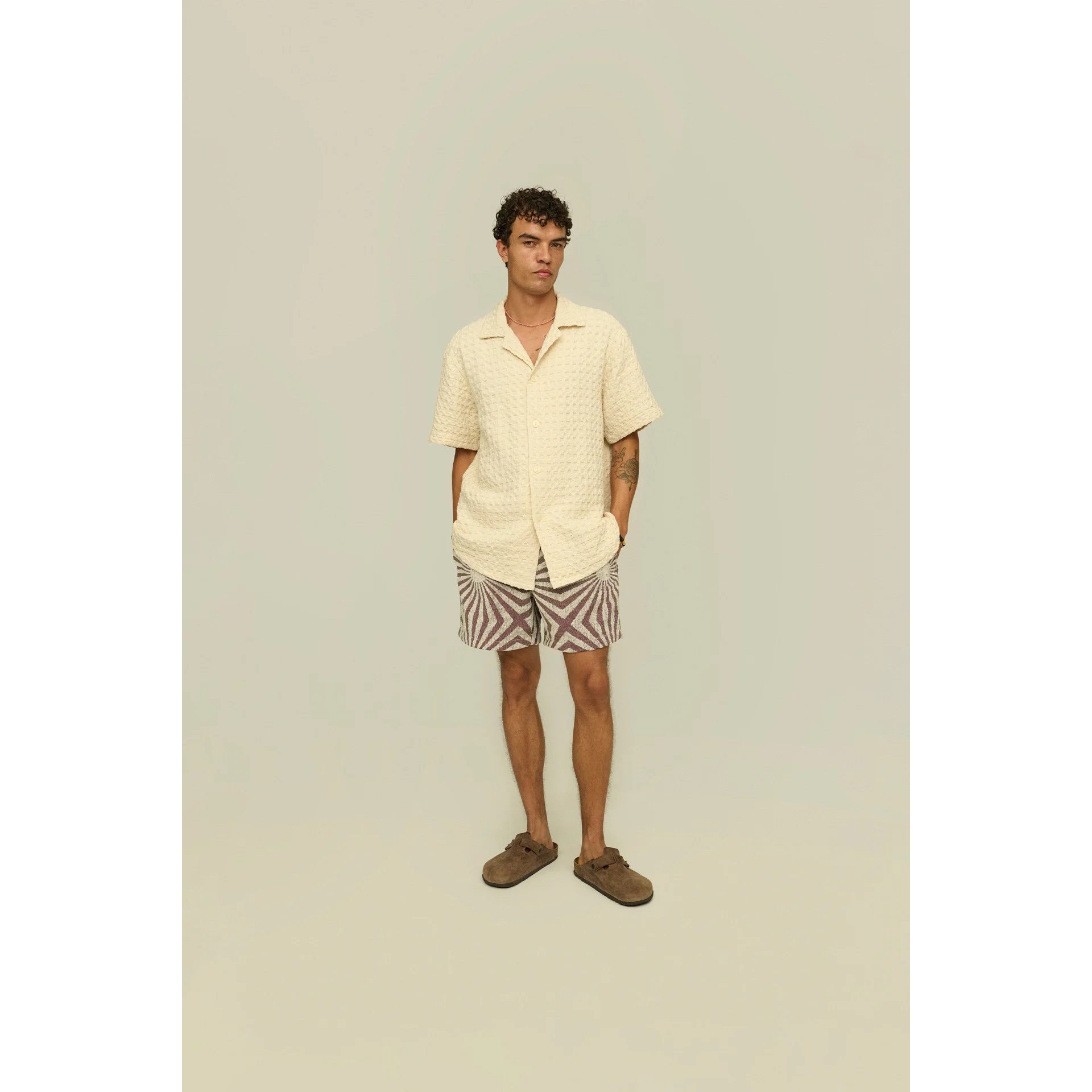 おすすめプライズ｜株式会社タイトー - Shirt Waffle Collar Camp OAS Ecru Shirts Sleeve Short | トップス