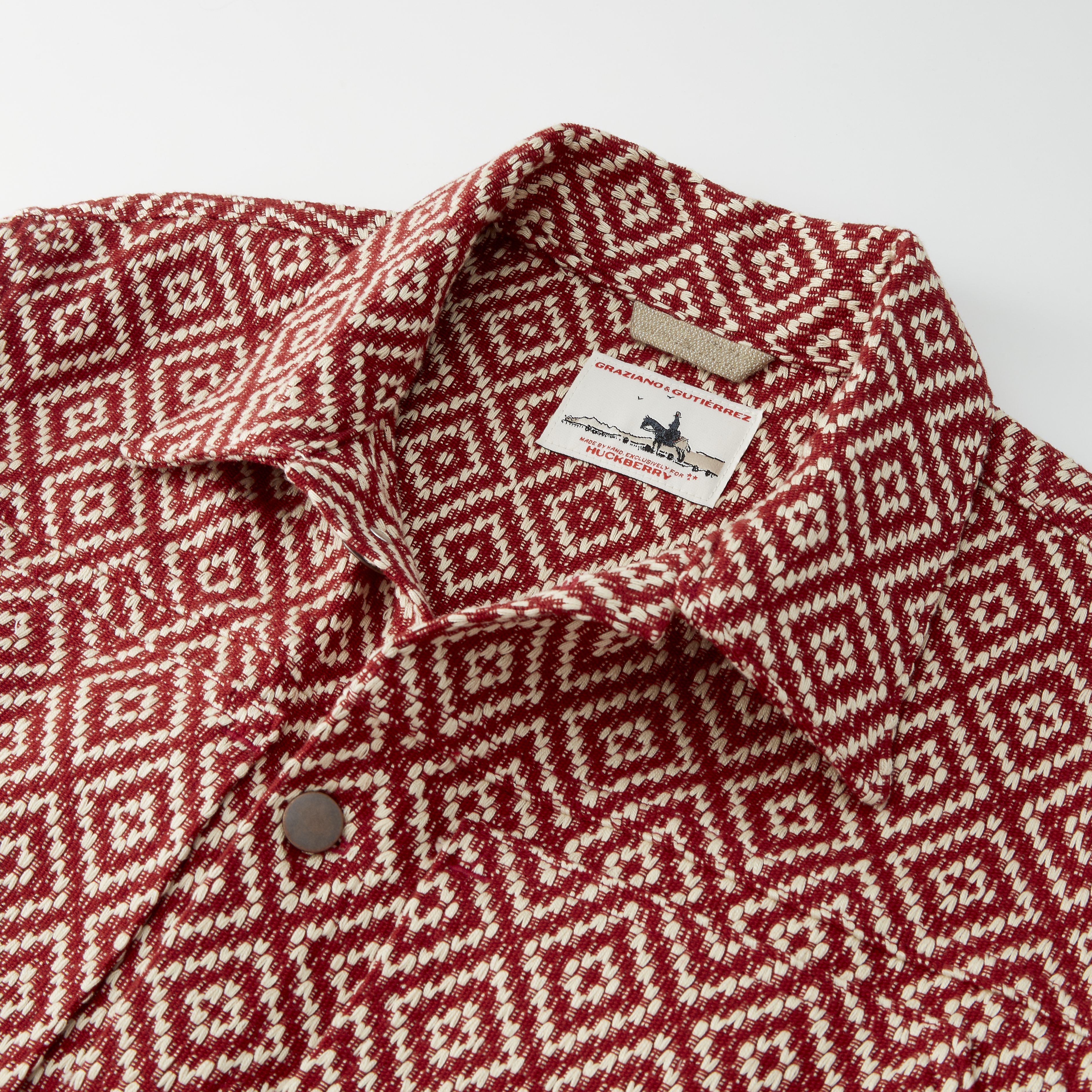 Graziano and Gutierrez Chiapas Diamond Trucker Jacket - Red