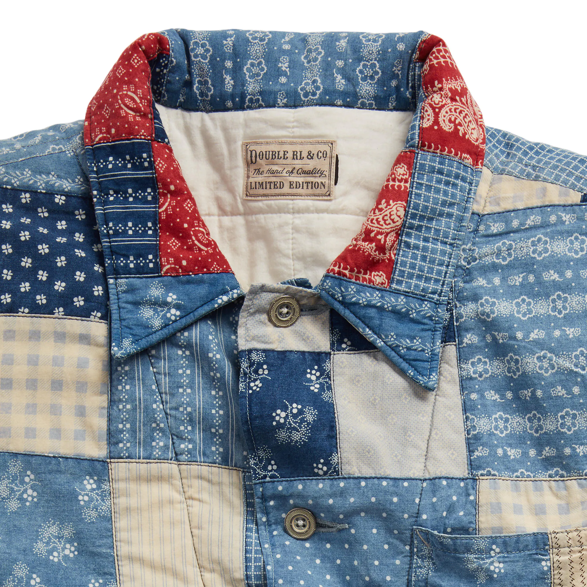 RRL Cooper Patchwork Shirt Jacket - Indigo | Shirt Jackets | Huckberry