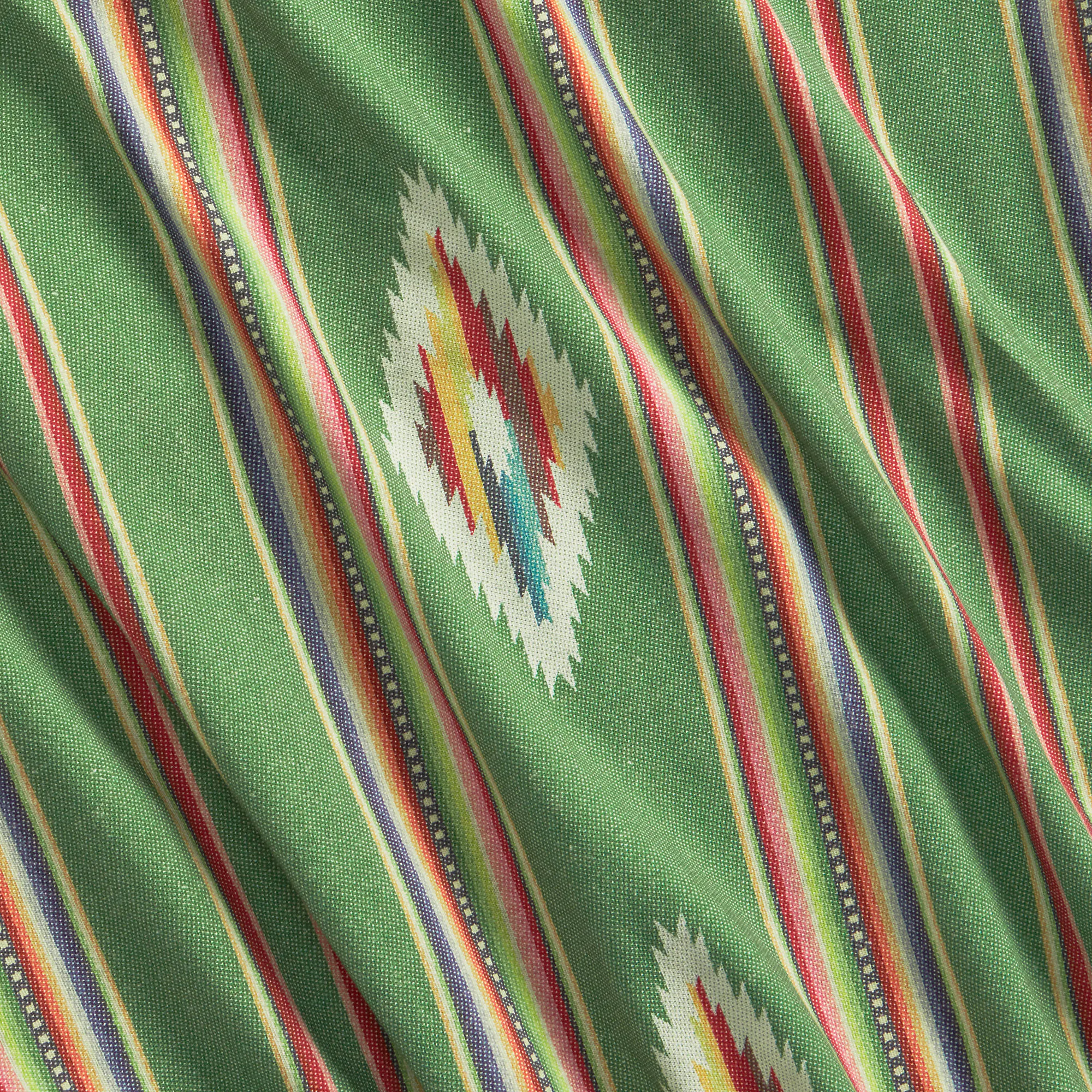 RRL Serape Camp Shirt - Green/Red | Short Sleeve Shirts | Huckberry