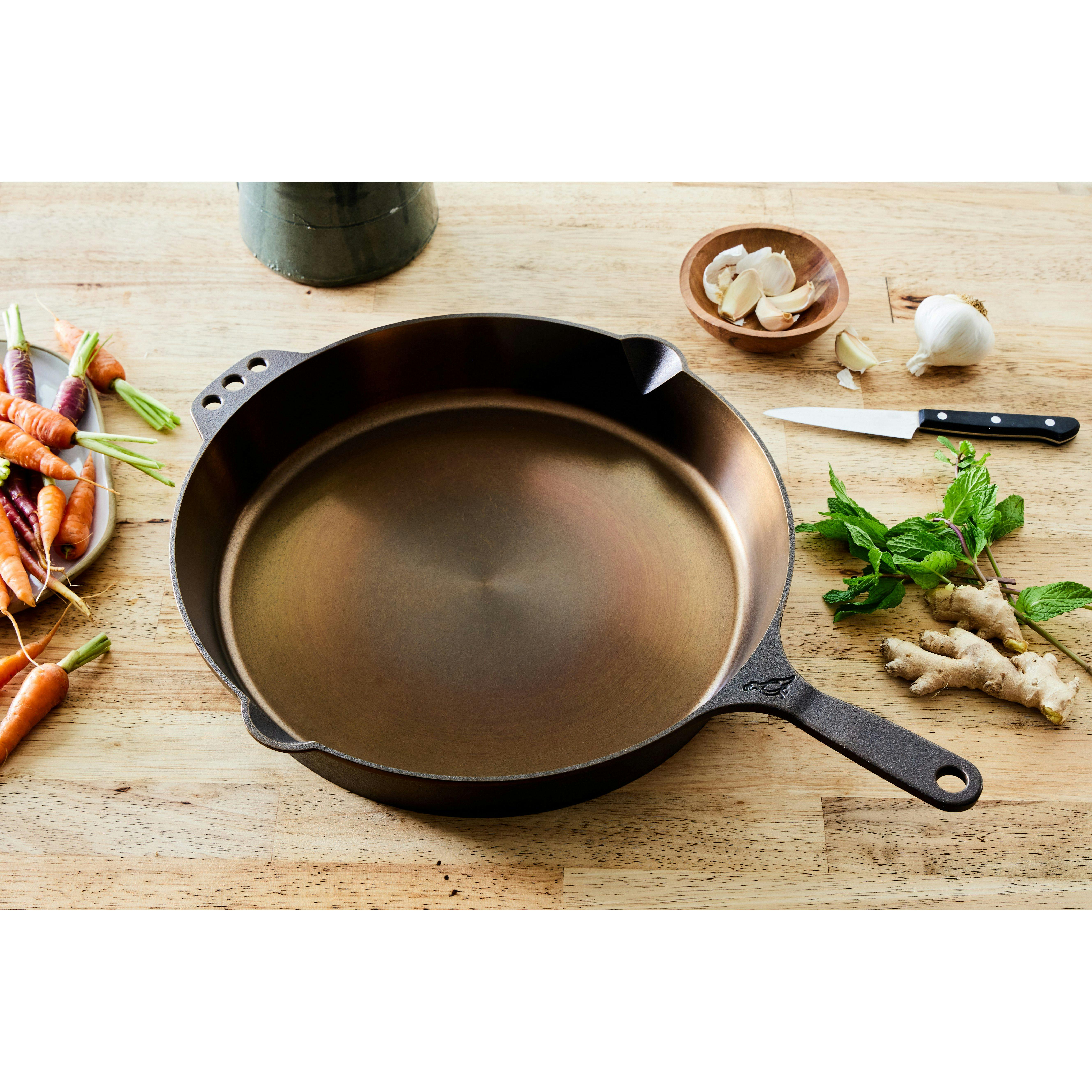 Smithey Cast Iron 14 inch Dual Handle Skillet