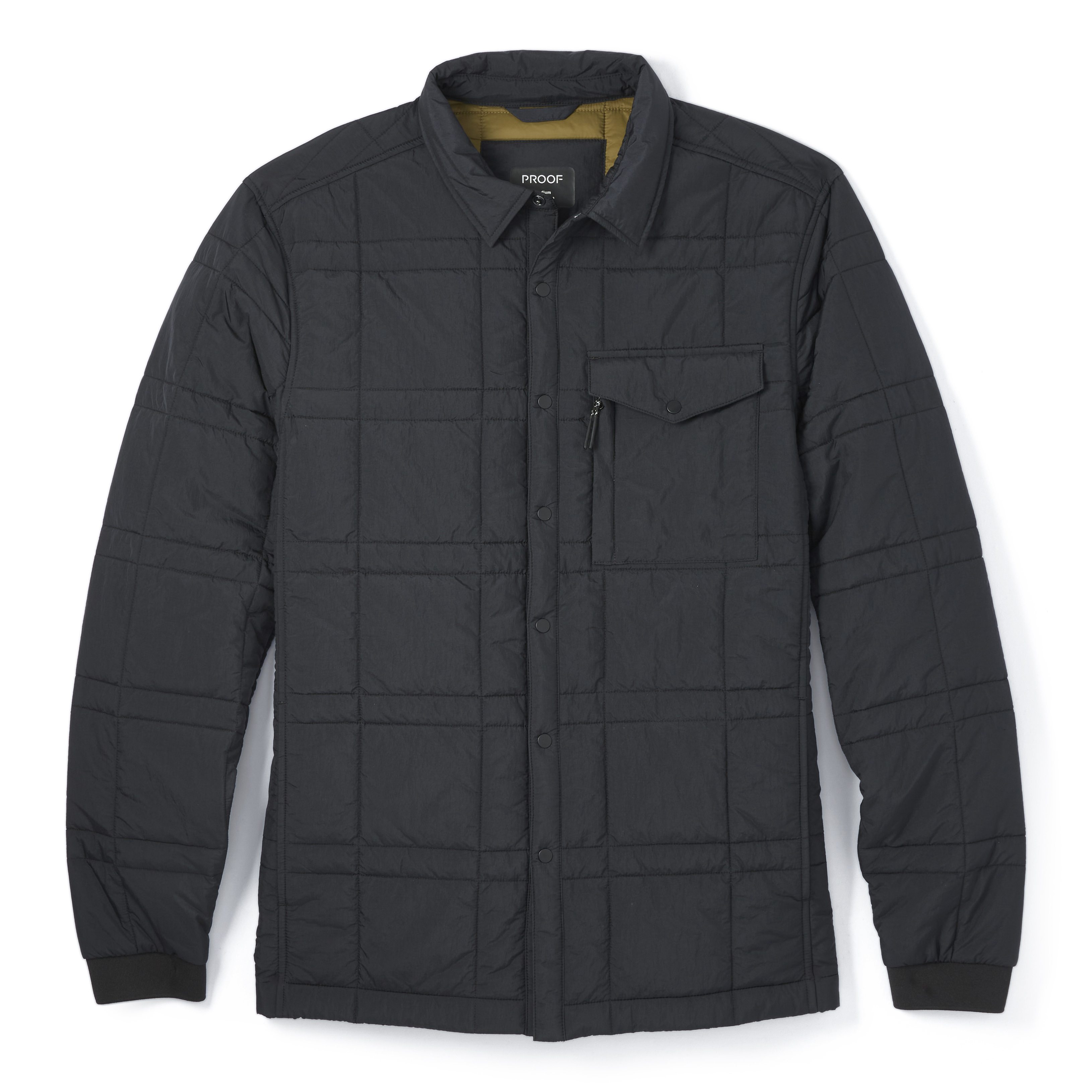 Proof Moonweight Puffer Shirt Jacket - Stone Black | Active