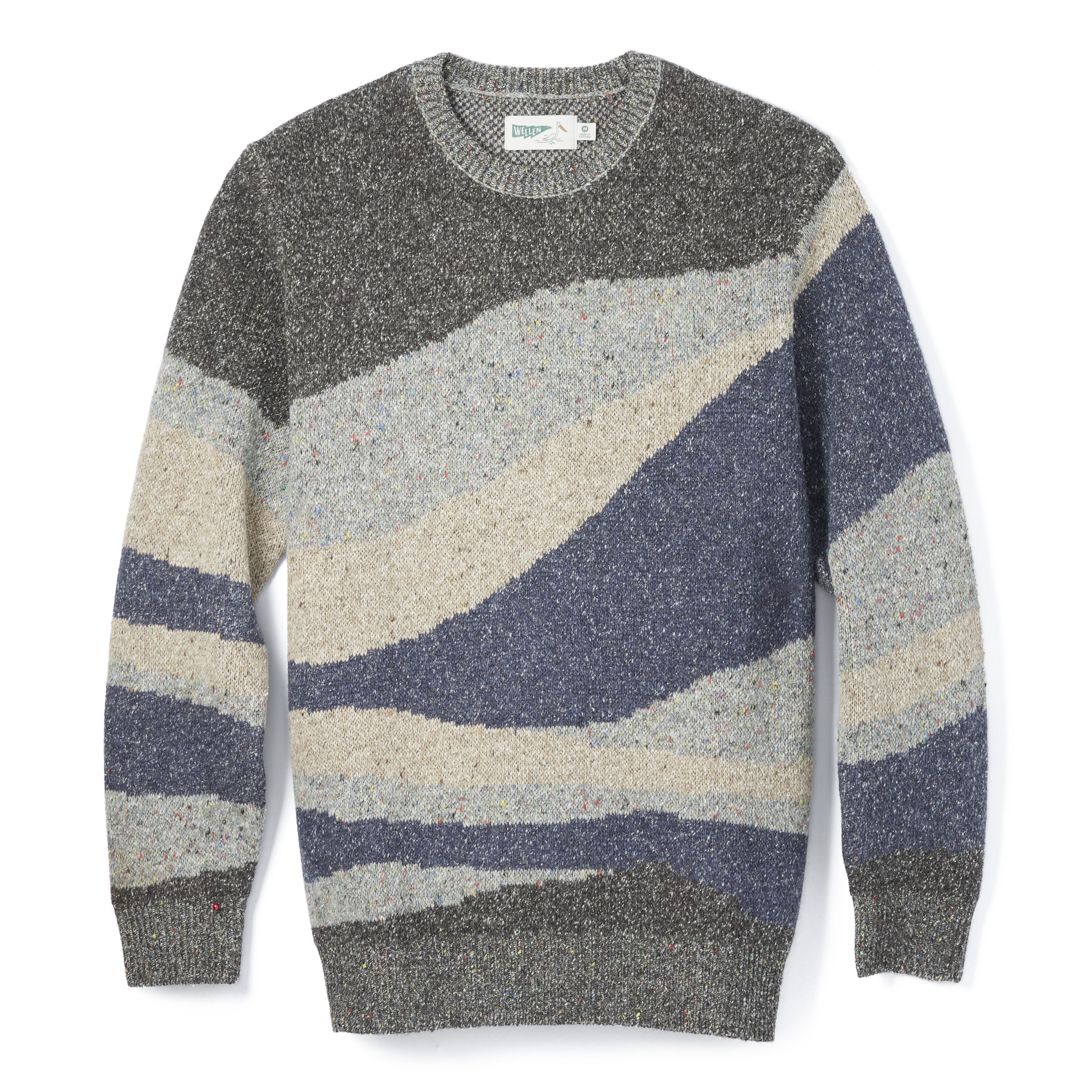 ニット・セーター HUECLOSET Striped Hooded Warmer Knit (3colors) BNE65 Sweaters & Pullovers – CLOSET HUES