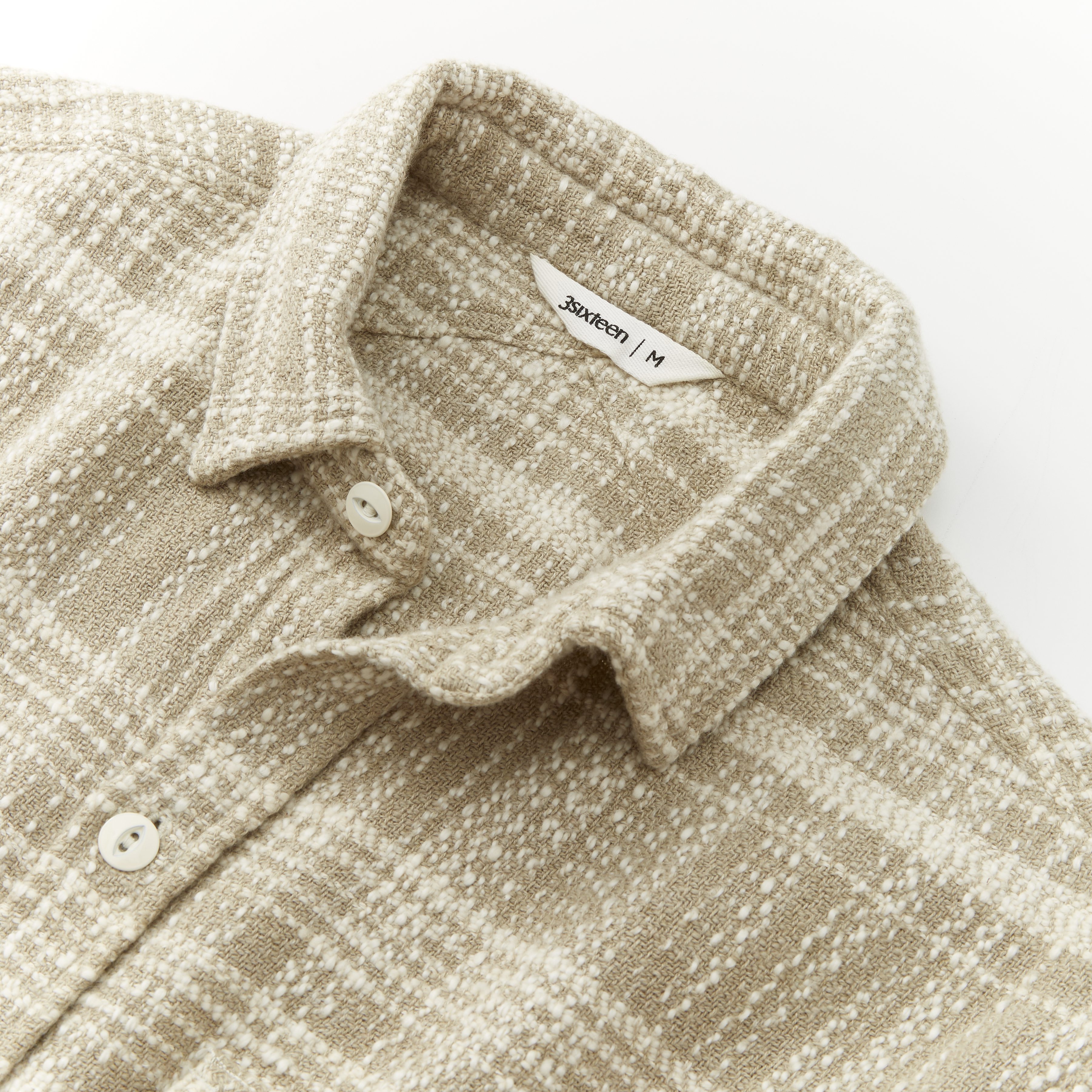 3sixteen Crosscut Flannel - Alabaster Jacquard | Flannel