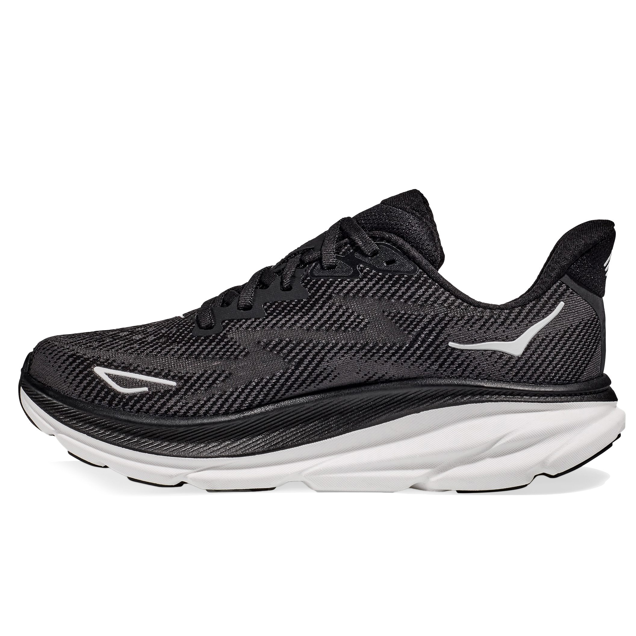 Hoka Clifton 9 Running Shoe - Black/White | Performance