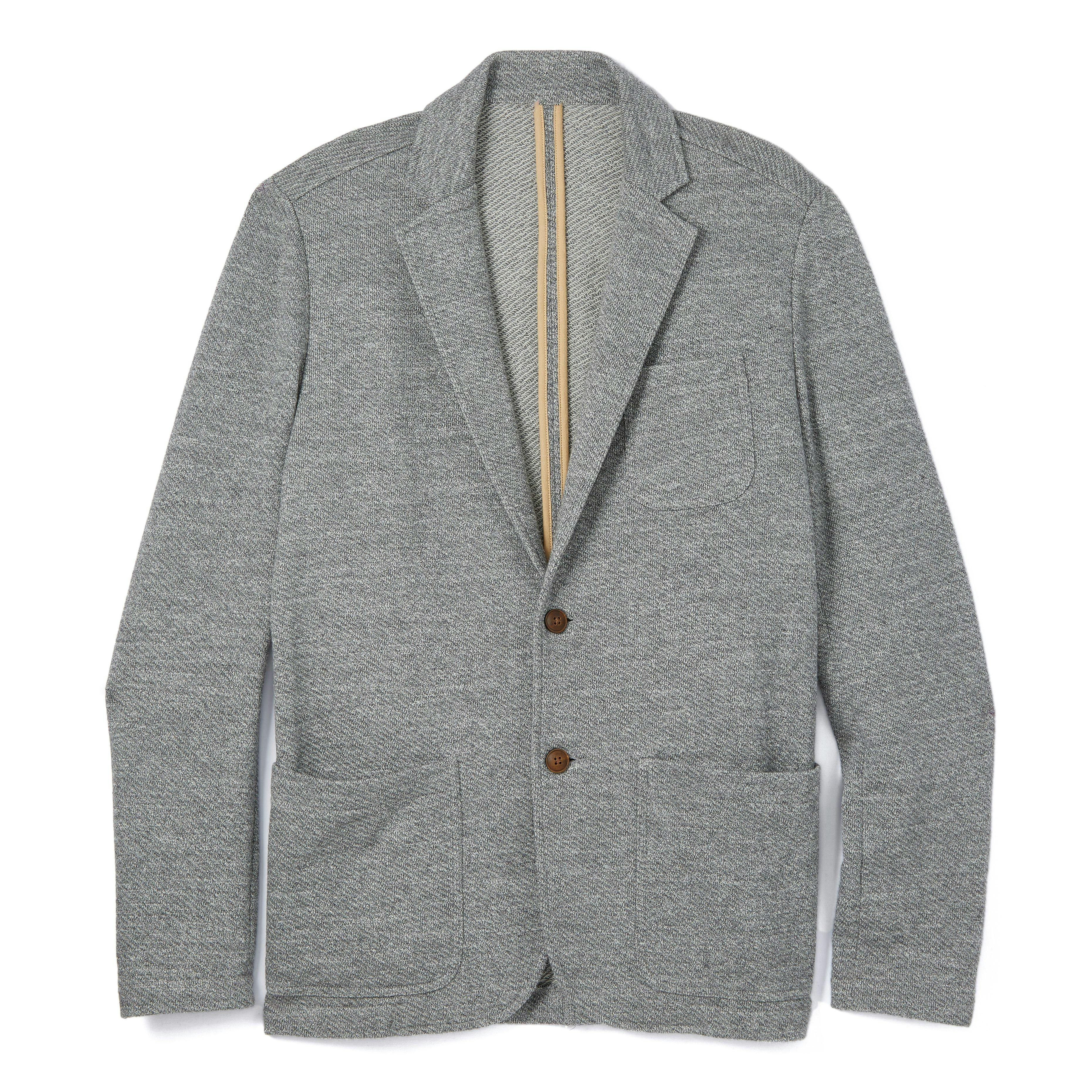 Faherty Brand Inlet Knit Blazer - Medium Gray Melange, Blazers