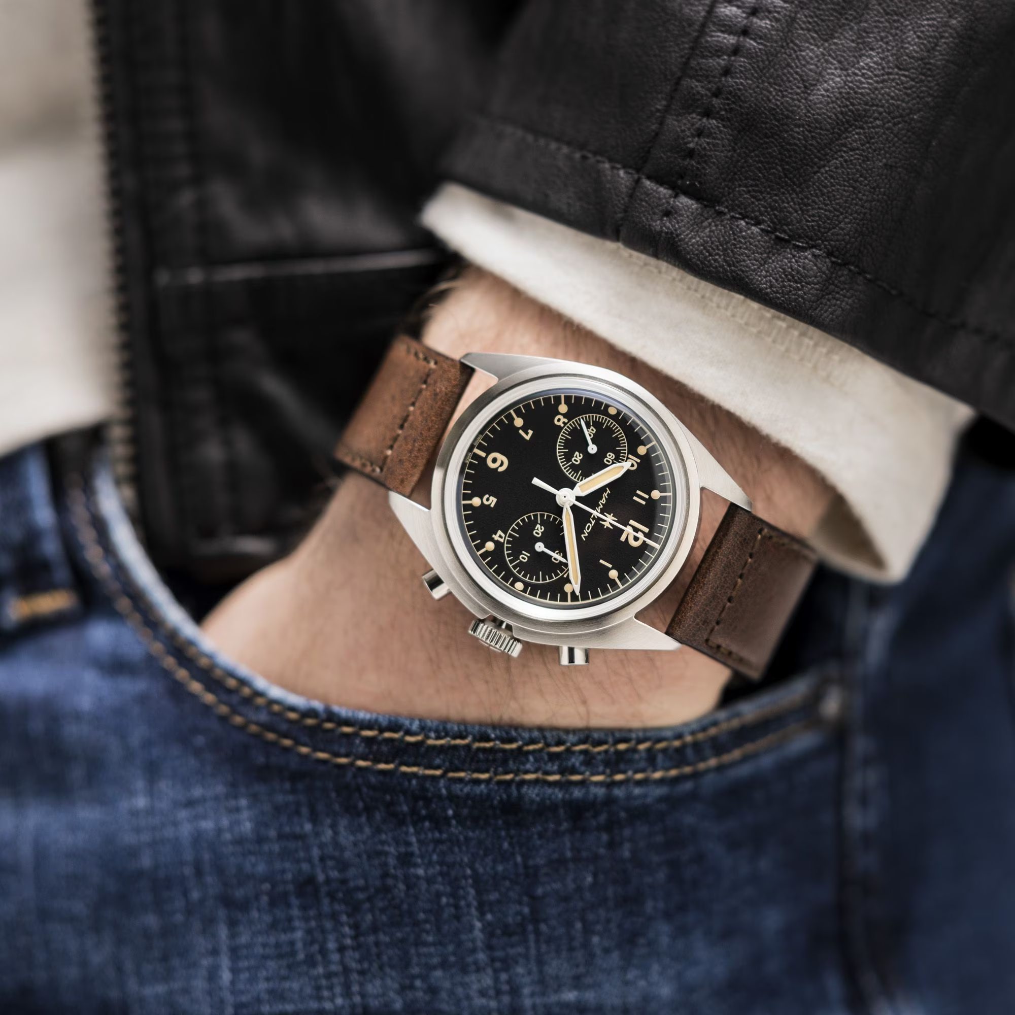 Hamilton Khaki Aviation Pilot Pioneer Mechanical Chrono