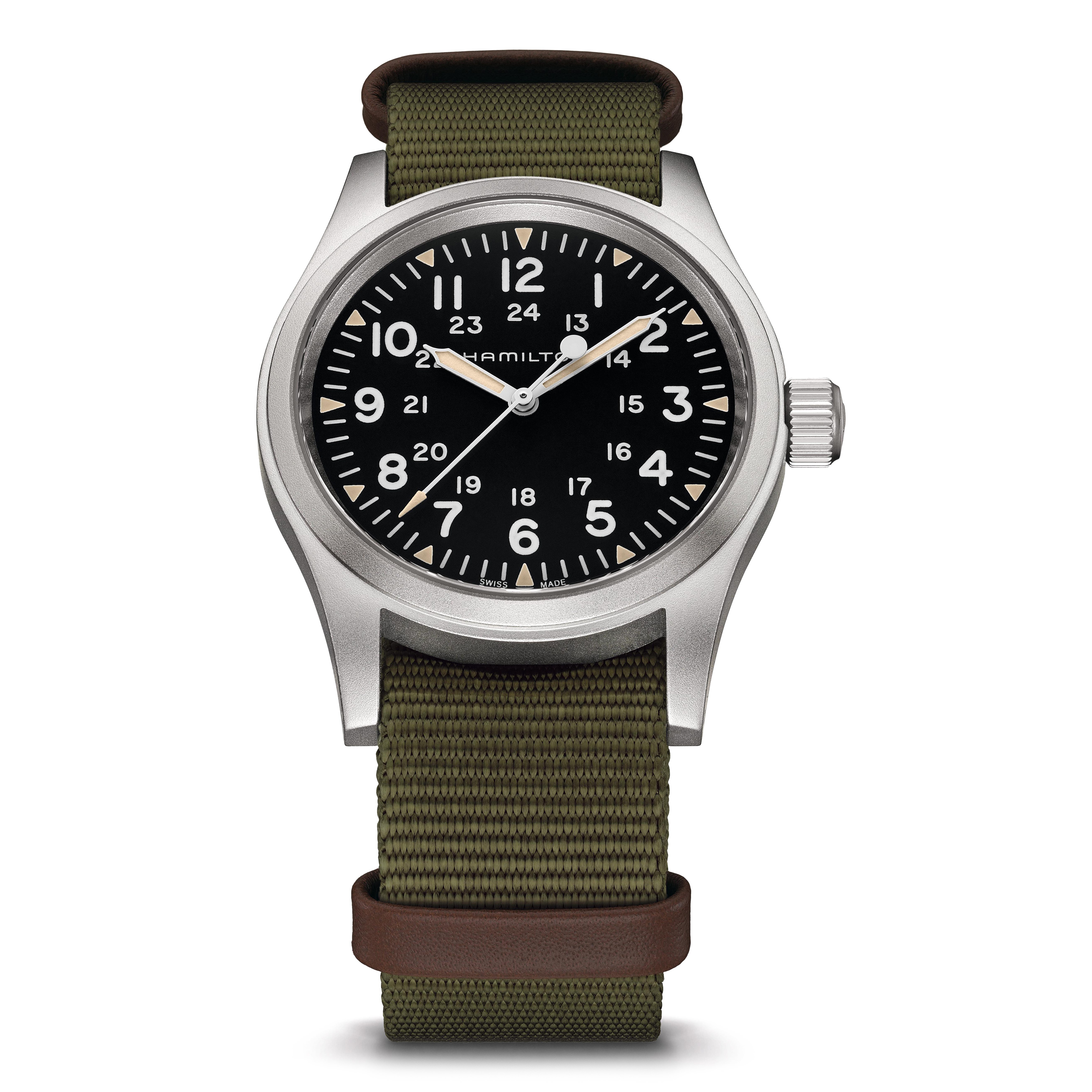 Hamilton Khaki Field Mechanical 38mm Watch - Black | Field Watches