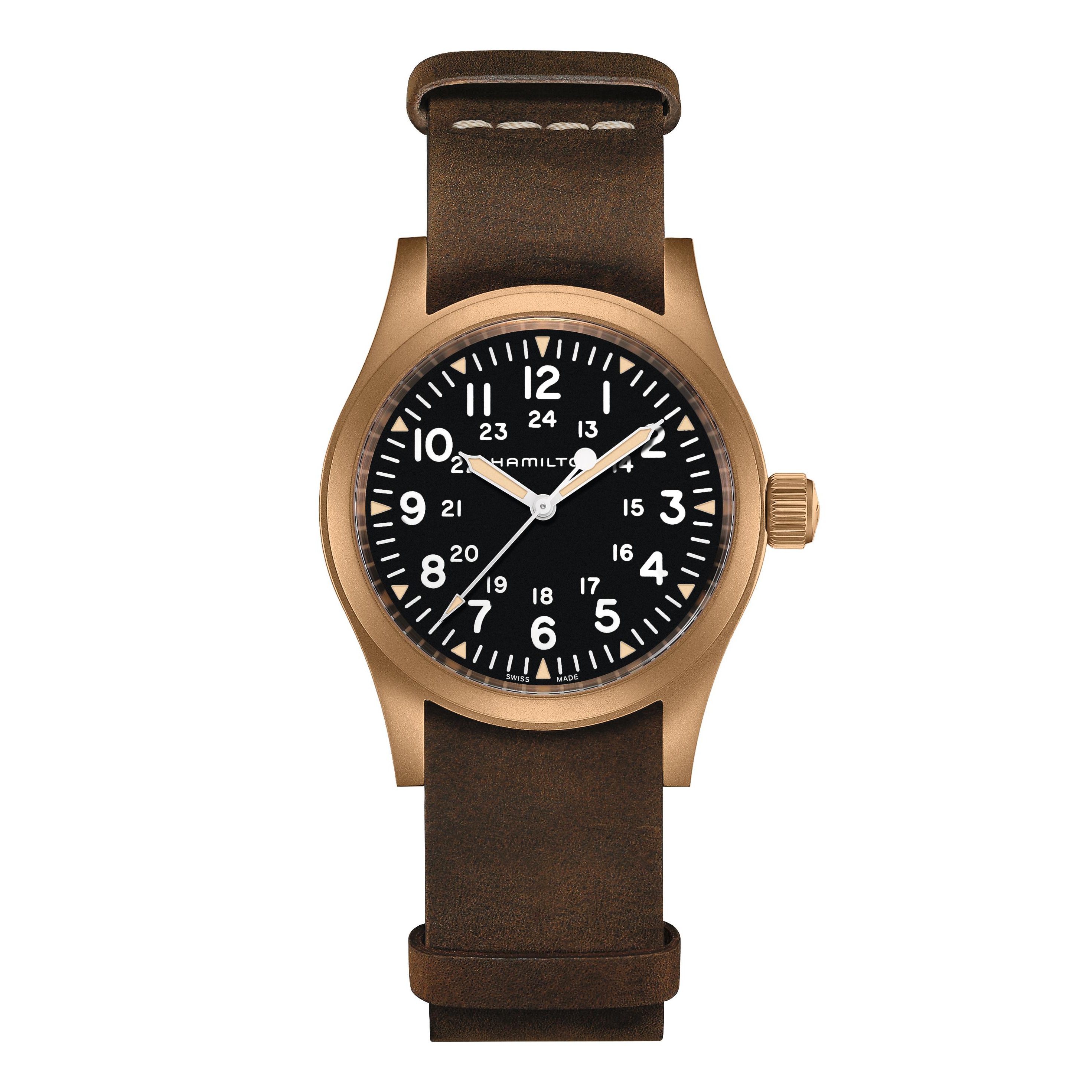 ☆HAMILTON☆ Khaki Field Mechanical Bronze 38mm 腕時計♪ Hamilton Khaki Field Mechanical Bronze 38mm Watch - Bronze