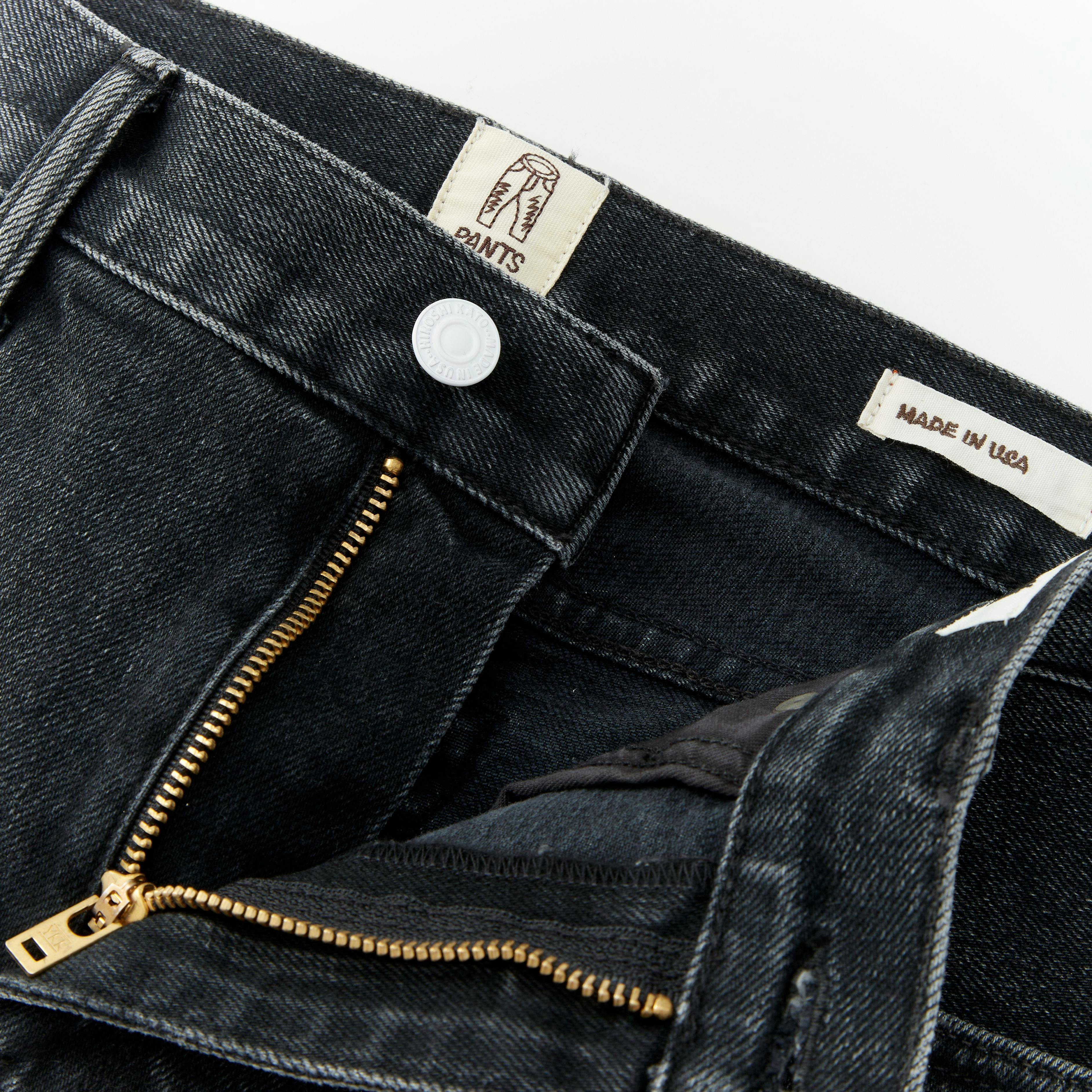 Hiroshi Kato The Pen 14oz 4-Way Stretch Denim Jeans - Black Wash Stretch | Huckberry