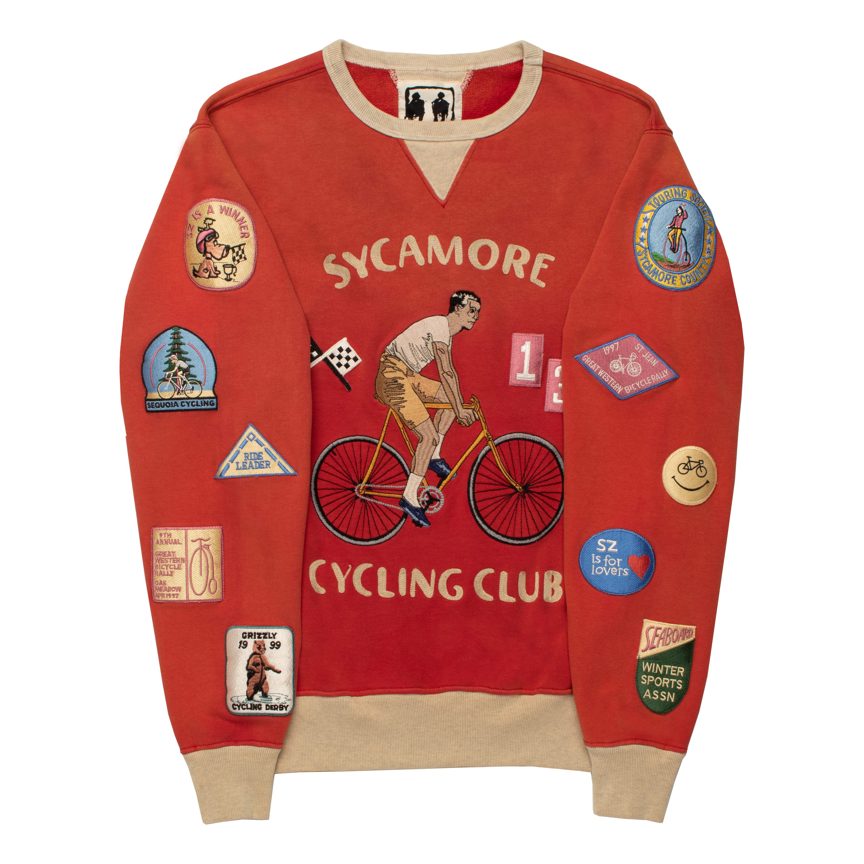 Samuel Zelig Sycamore Cycling Crew Sweater - Vintage Red | Crew 