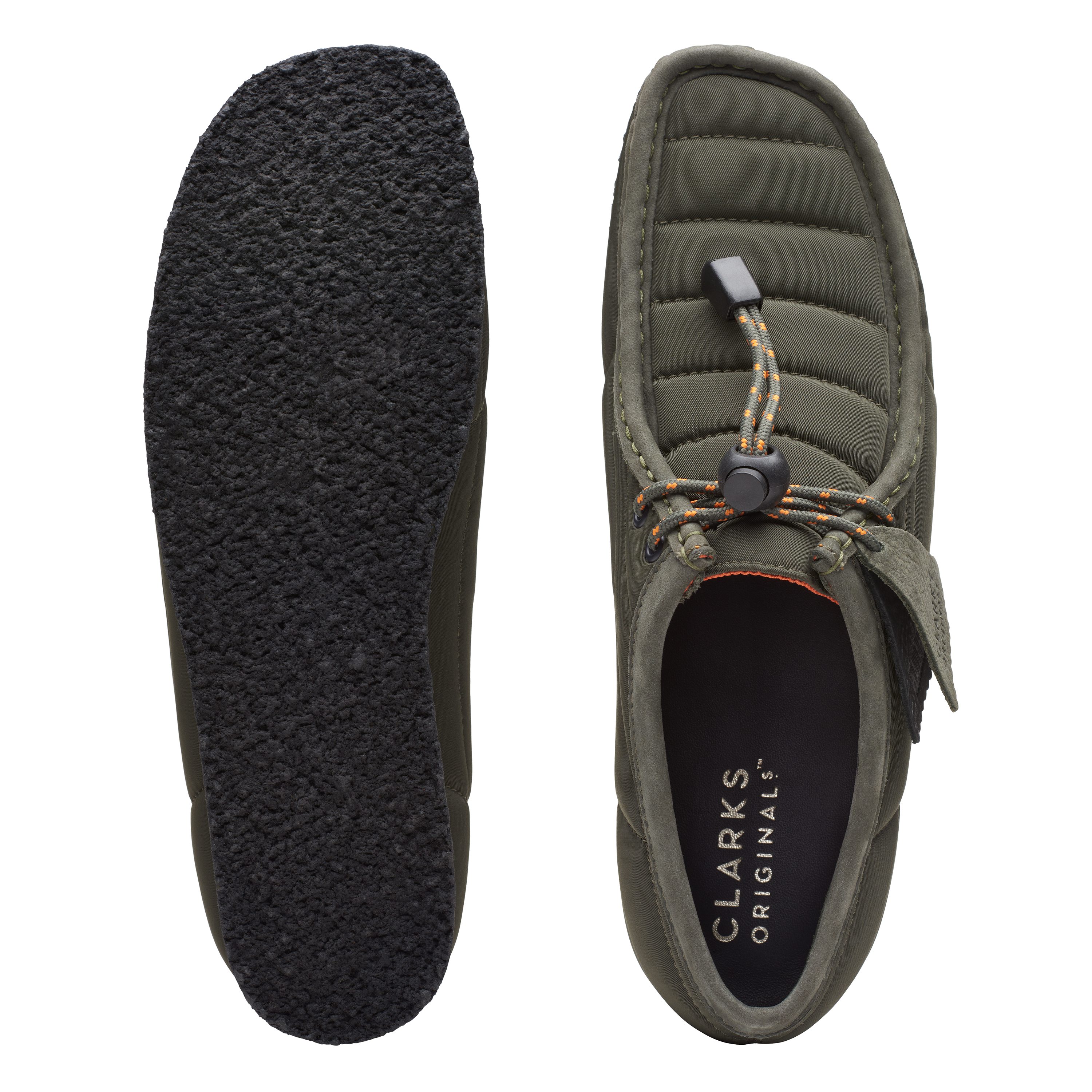 Clarks Wallabee Quilted Low Chukka - Khaki Quilted | Chukka Boots 