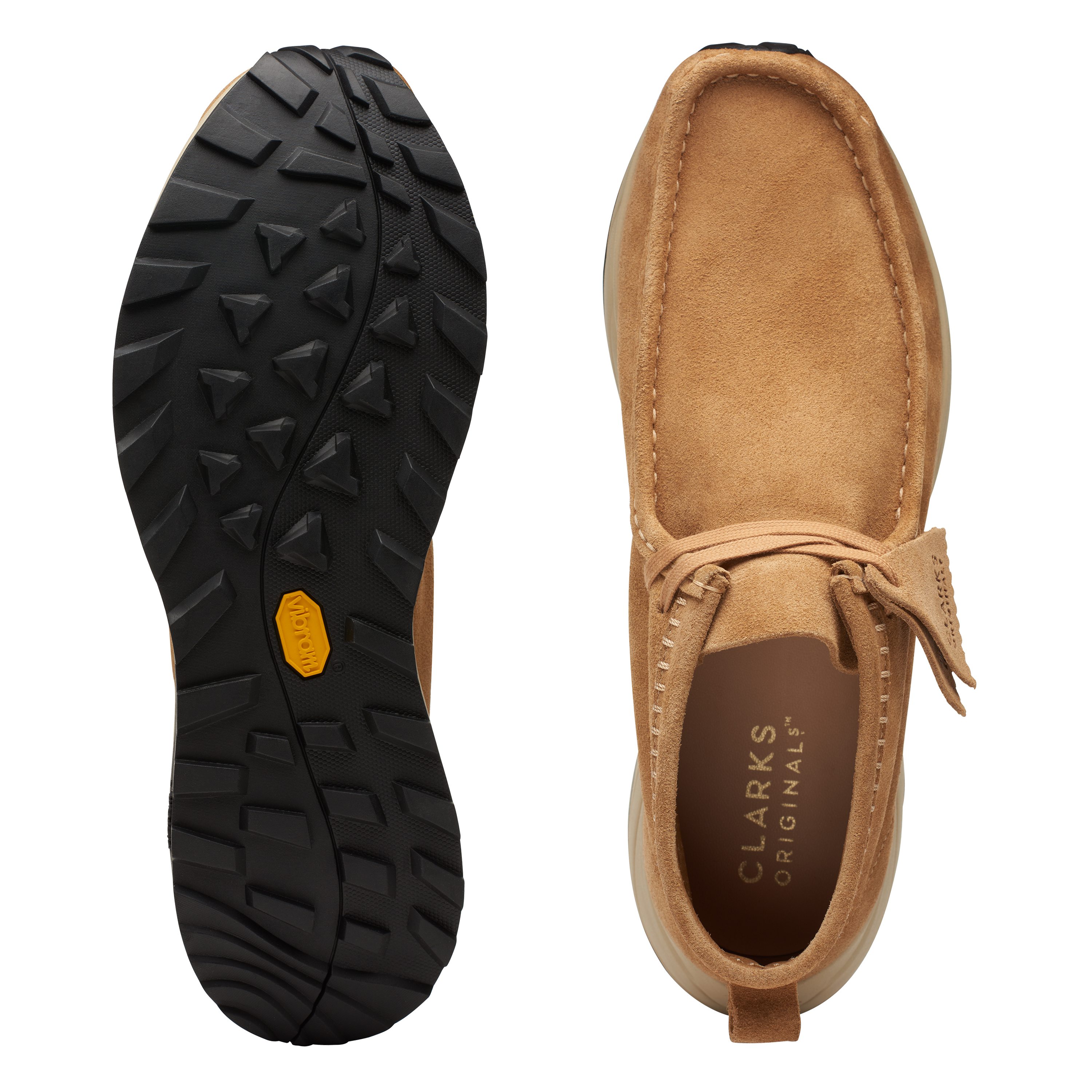 Clarks Wallabee Eden Sneaker Boot - Dark Sand Suede | Trail