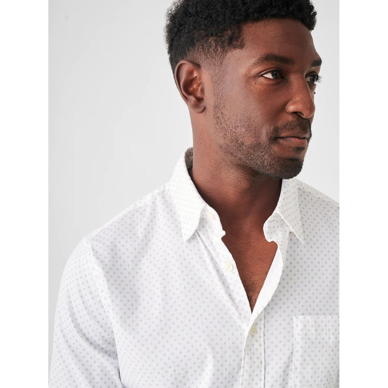 Faherty Brand Movement Short Sleeve Shirt - Mist Sunburst | Short